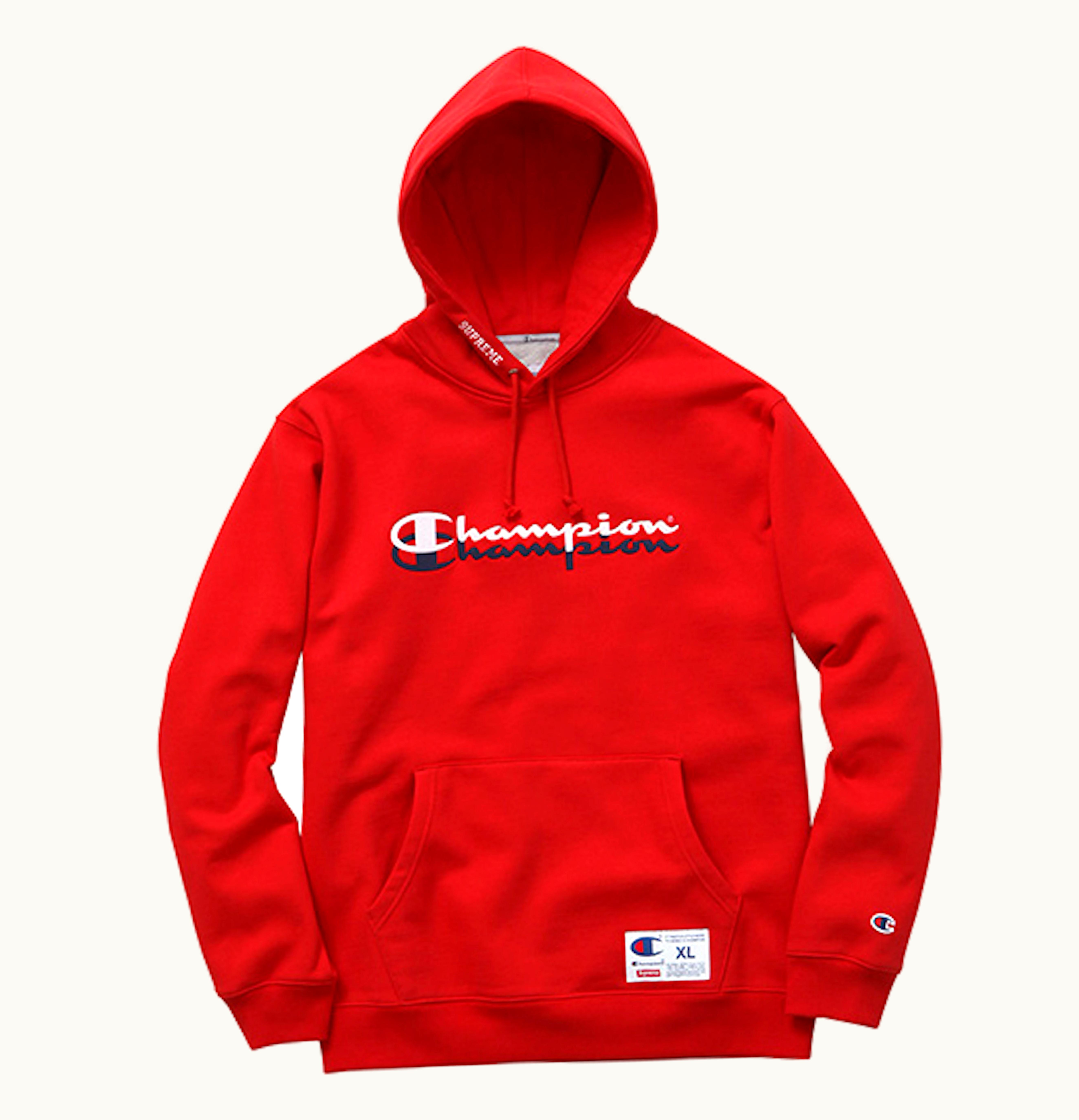 Supreme Supreme Champion Scripted Hoodie Red