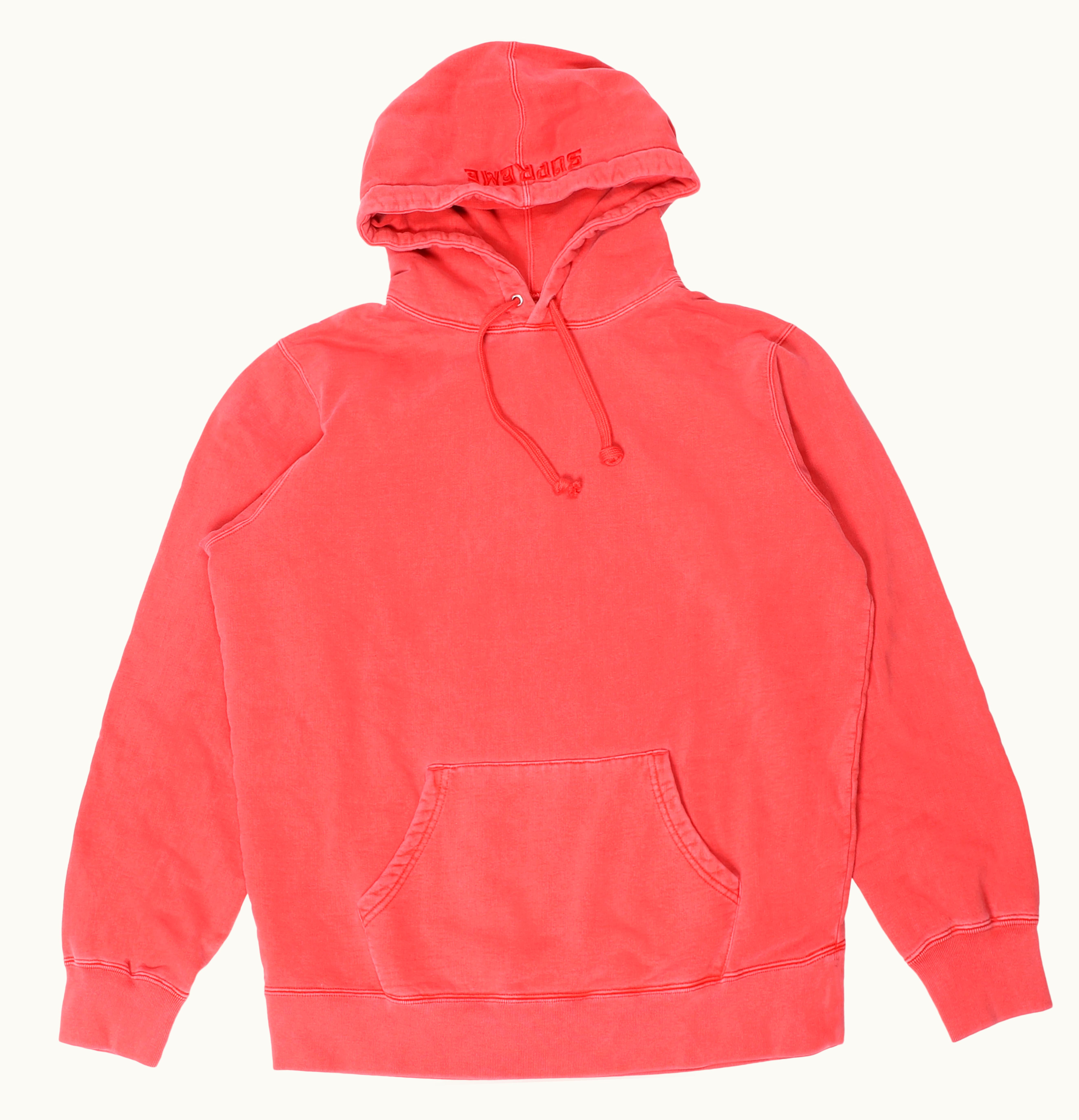 Supreme Supreme Overdyed Hooded Sweatshirt Red SS18
