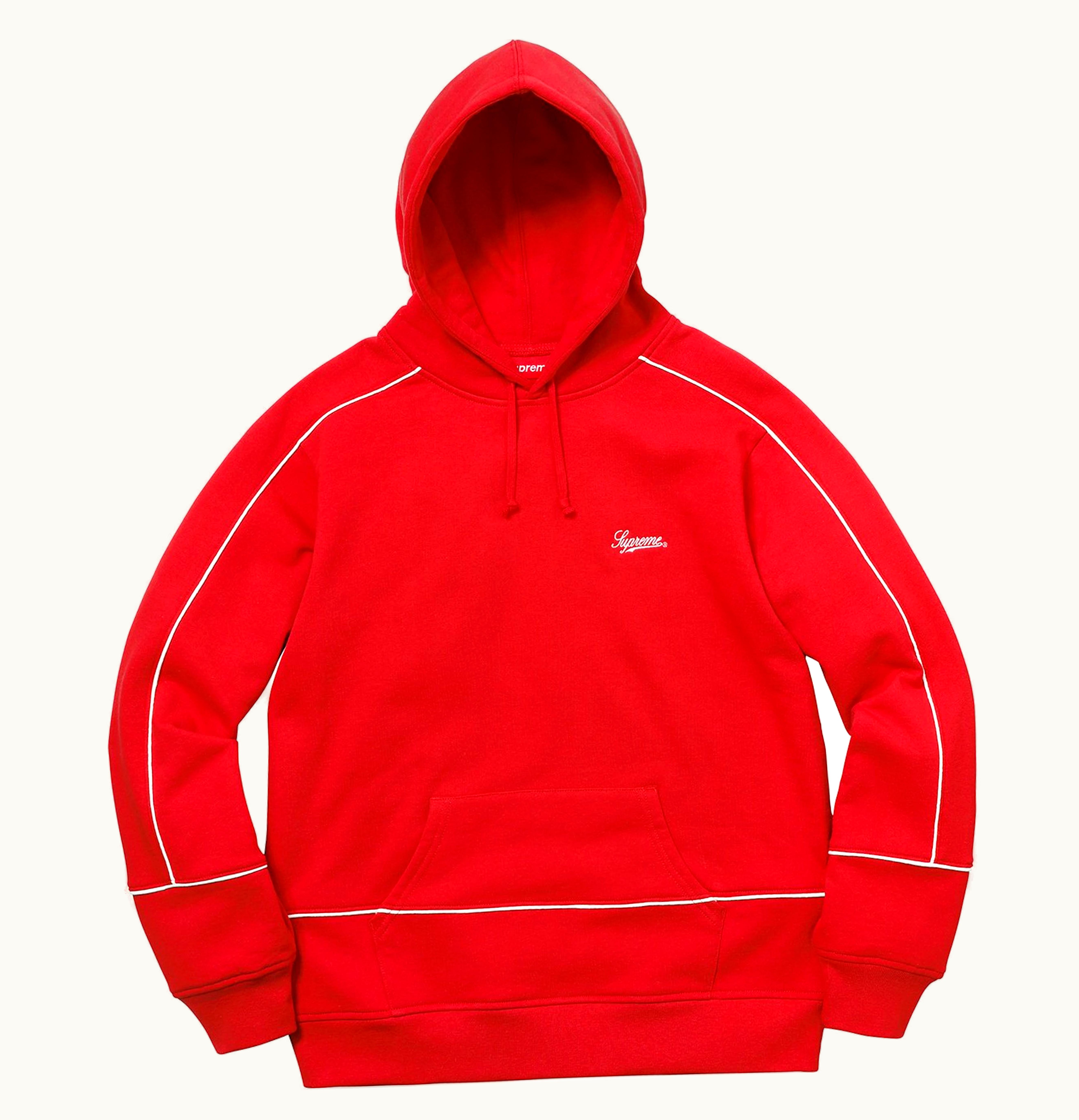 Supreme Supreme Piping Hooded Sweatshirt Red