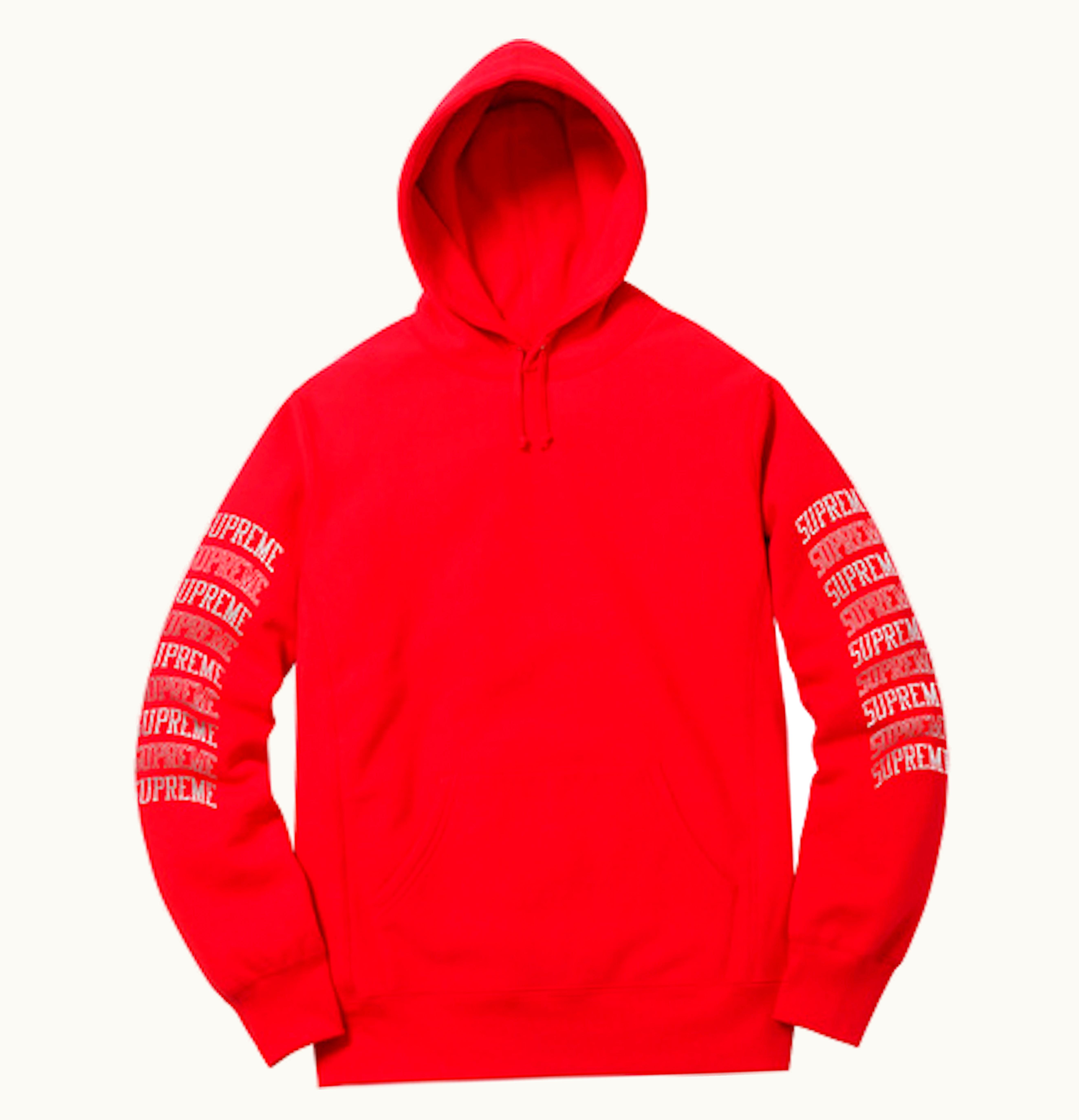 Supreme Supreme Sleeve Arc Hooded Sweatshirt Red