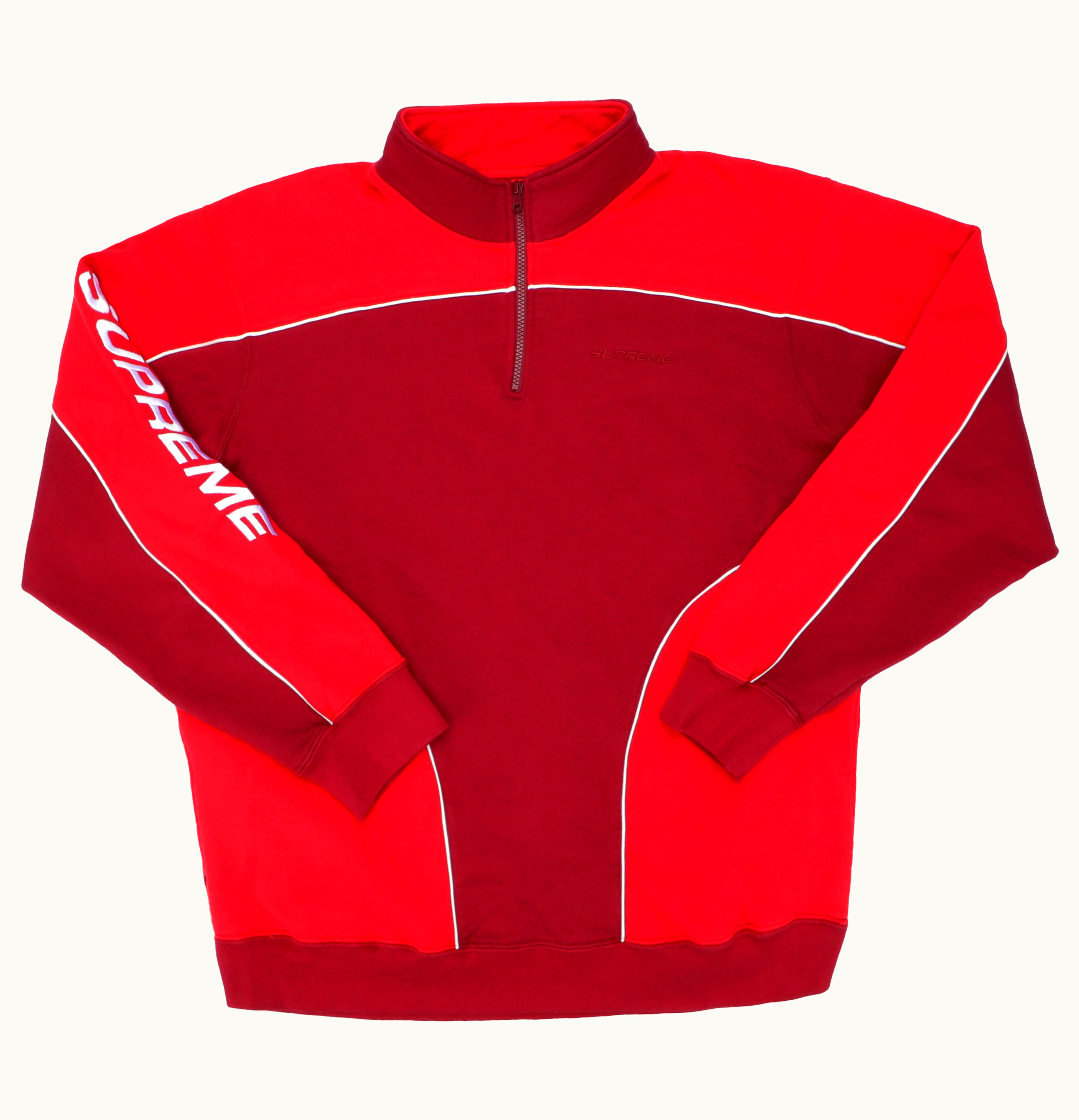 Supreme Supreme Speedway Half Zip Sweatshirt Cardinal