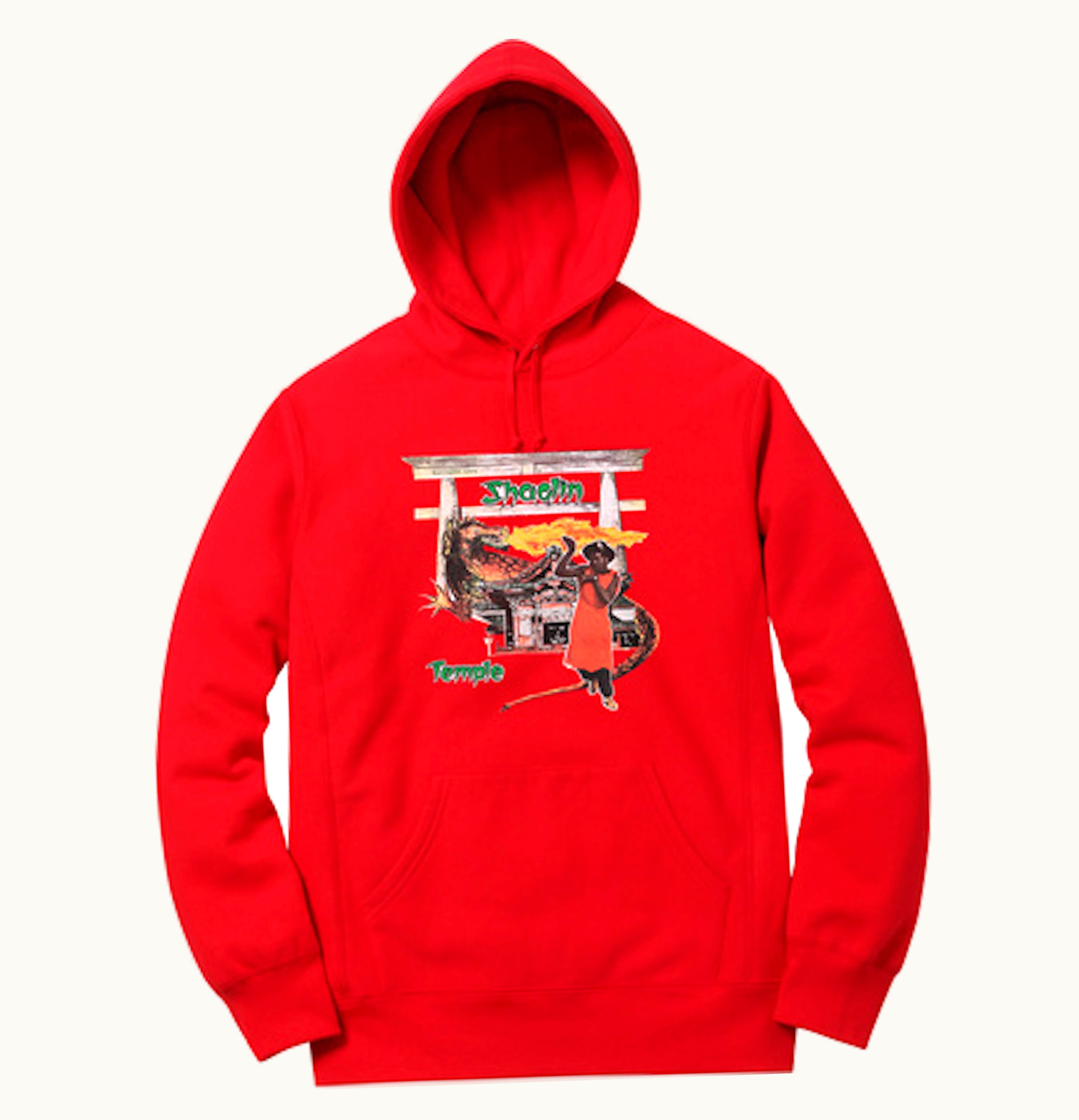 Supreme Supreme Barrington Levy Jah Life Shaolin Temple Hooded Sweatshirt Red
