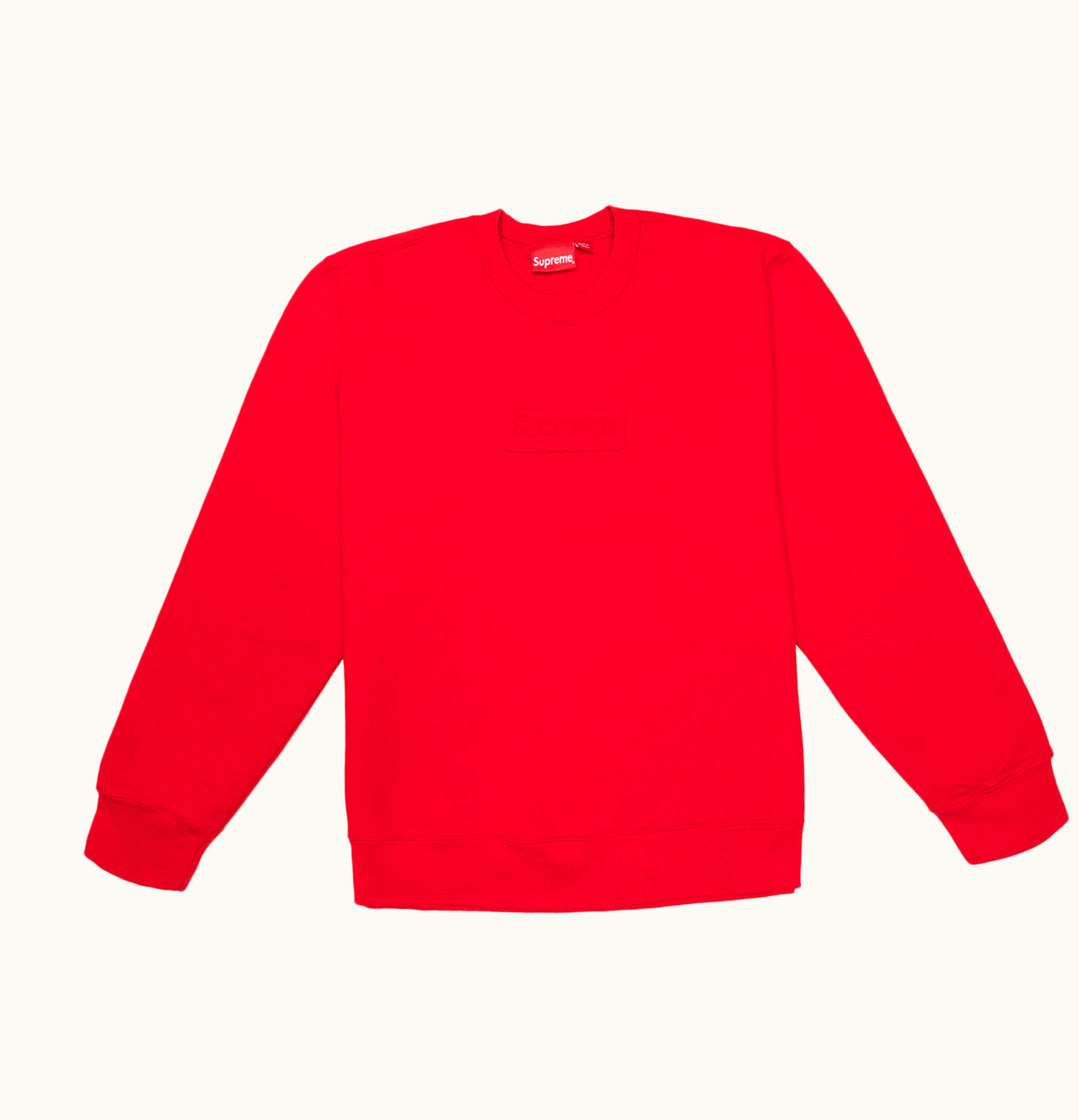 Supreme Supreme Cutout Logo Crewneck Red
