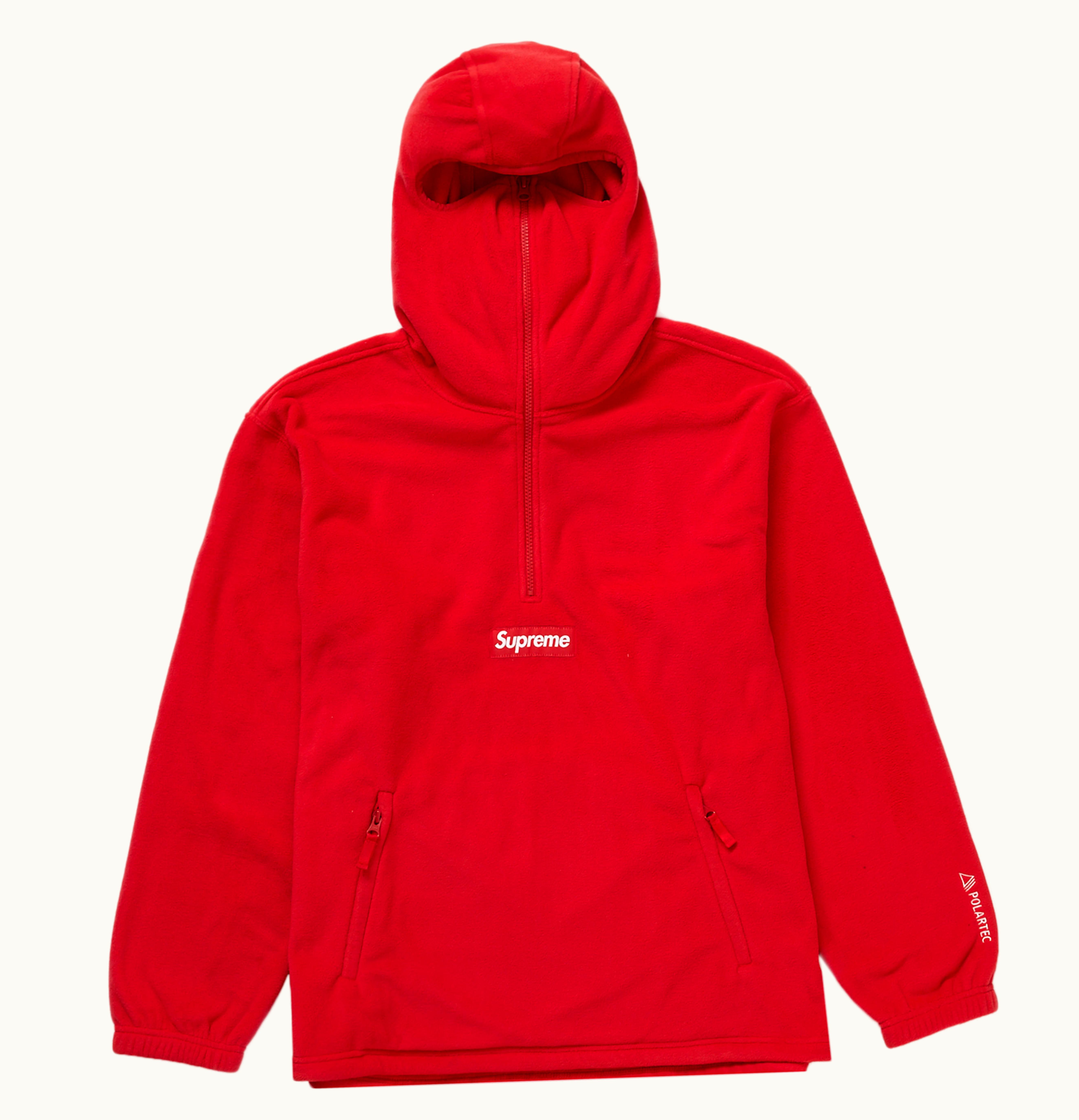 Supreme Supreme Polartec Facemask Half Zip Pullover Red