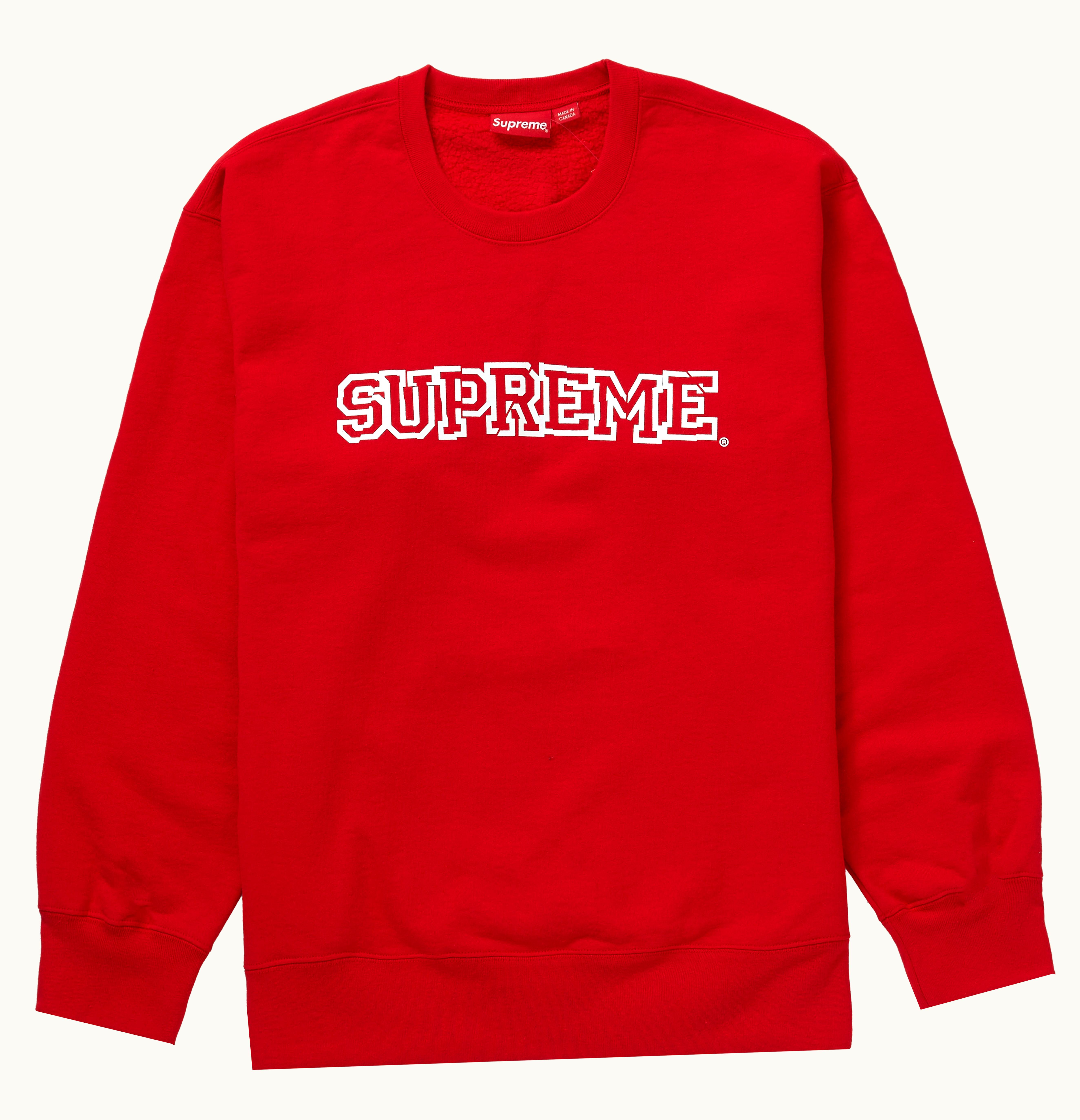 Supreme Supreme Shattered Logo Crewneck Red