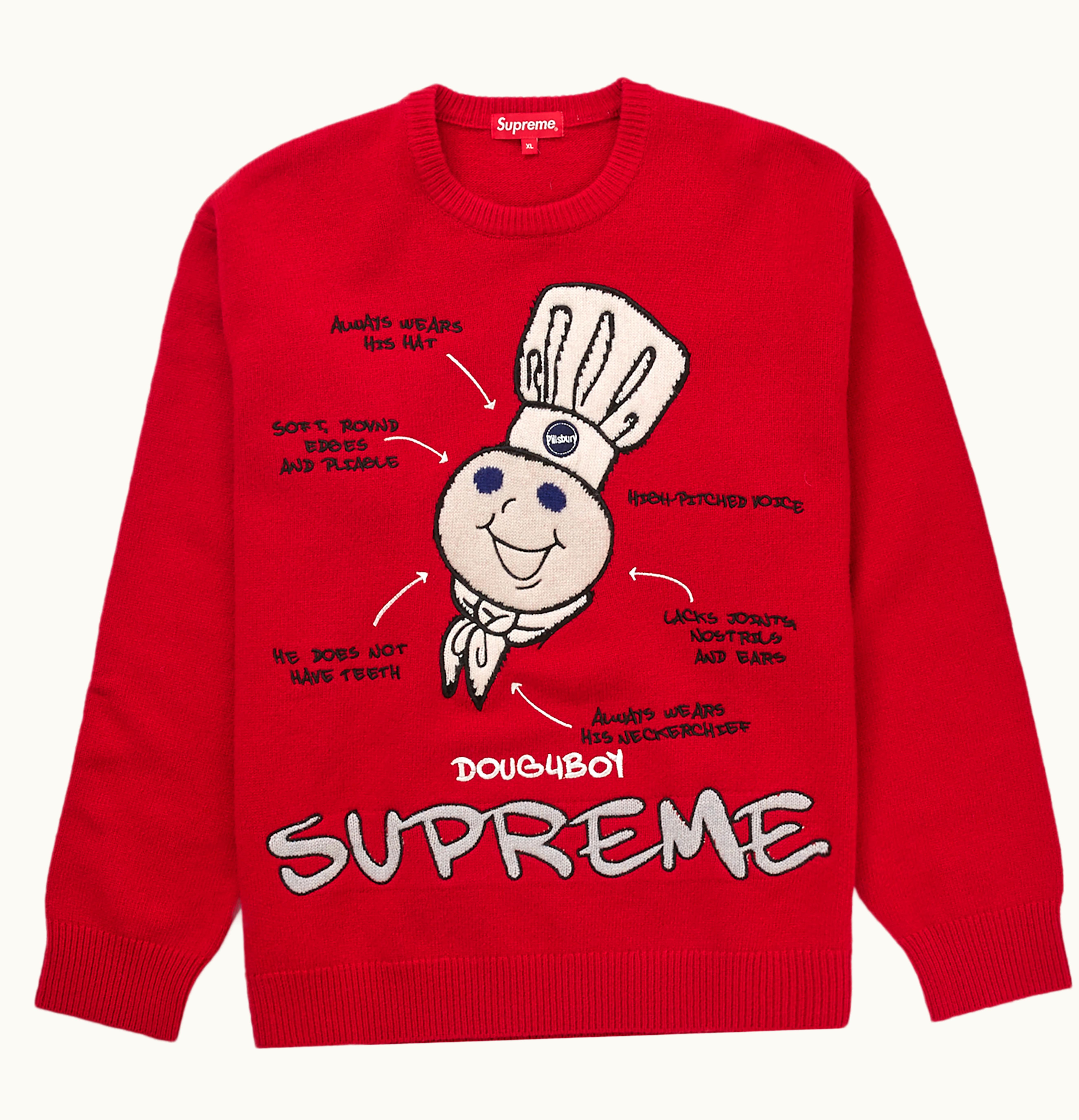 Supreme Supreme Doughboy Sweater Red
