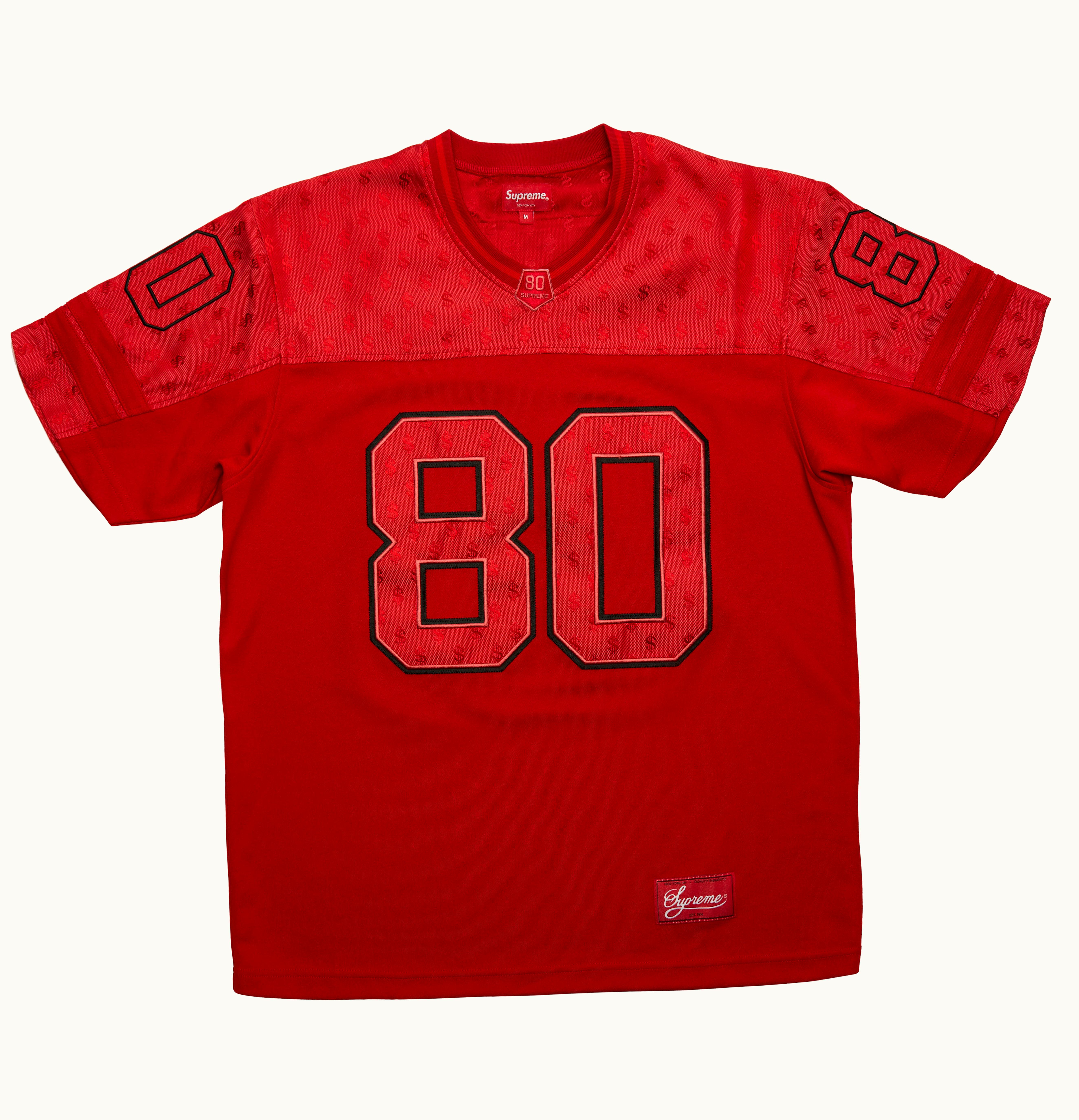 Supreme Supreme Monogram Football Jersey Red