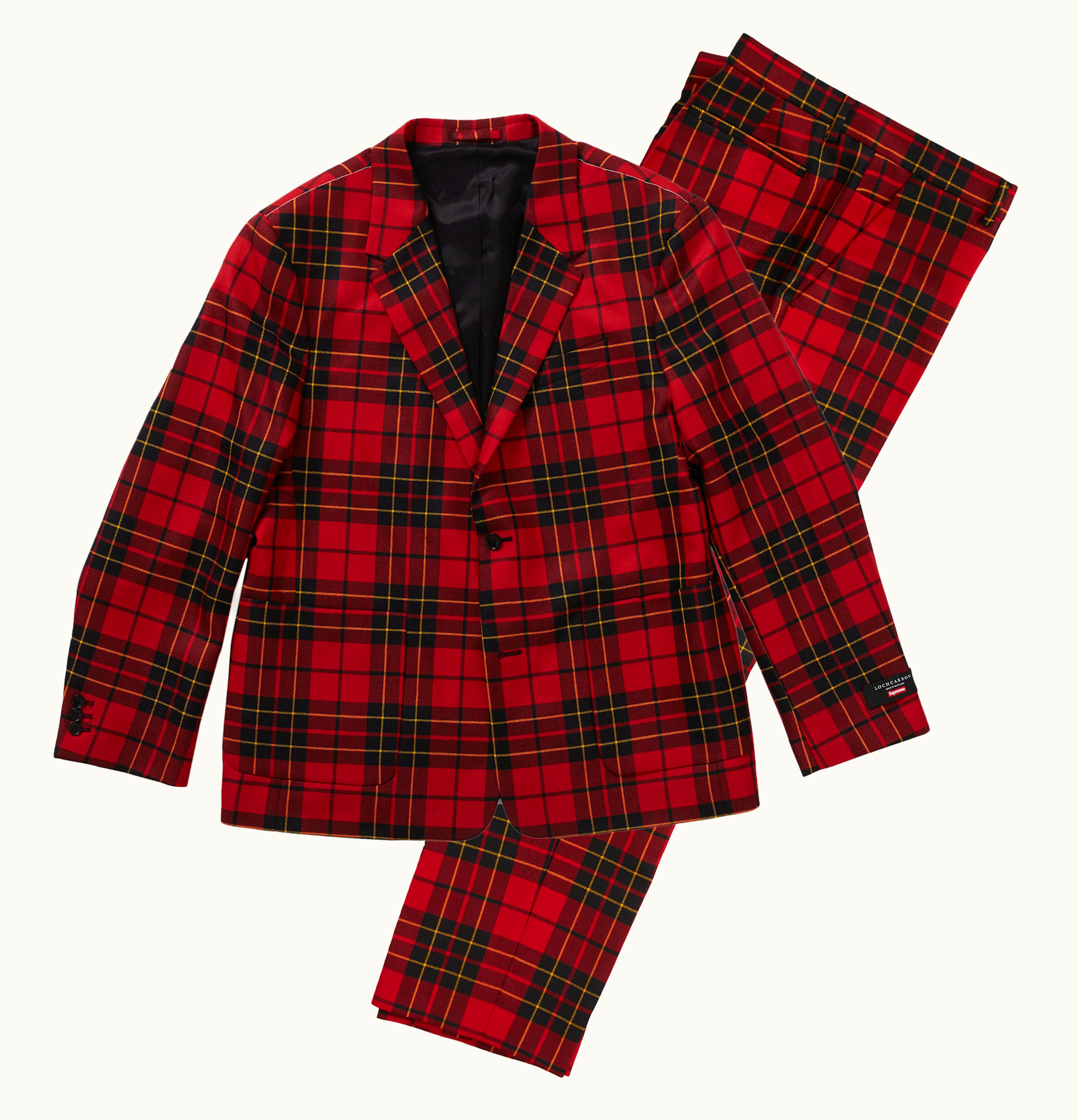 Supreme Supreme Tartan Wool Suit Red