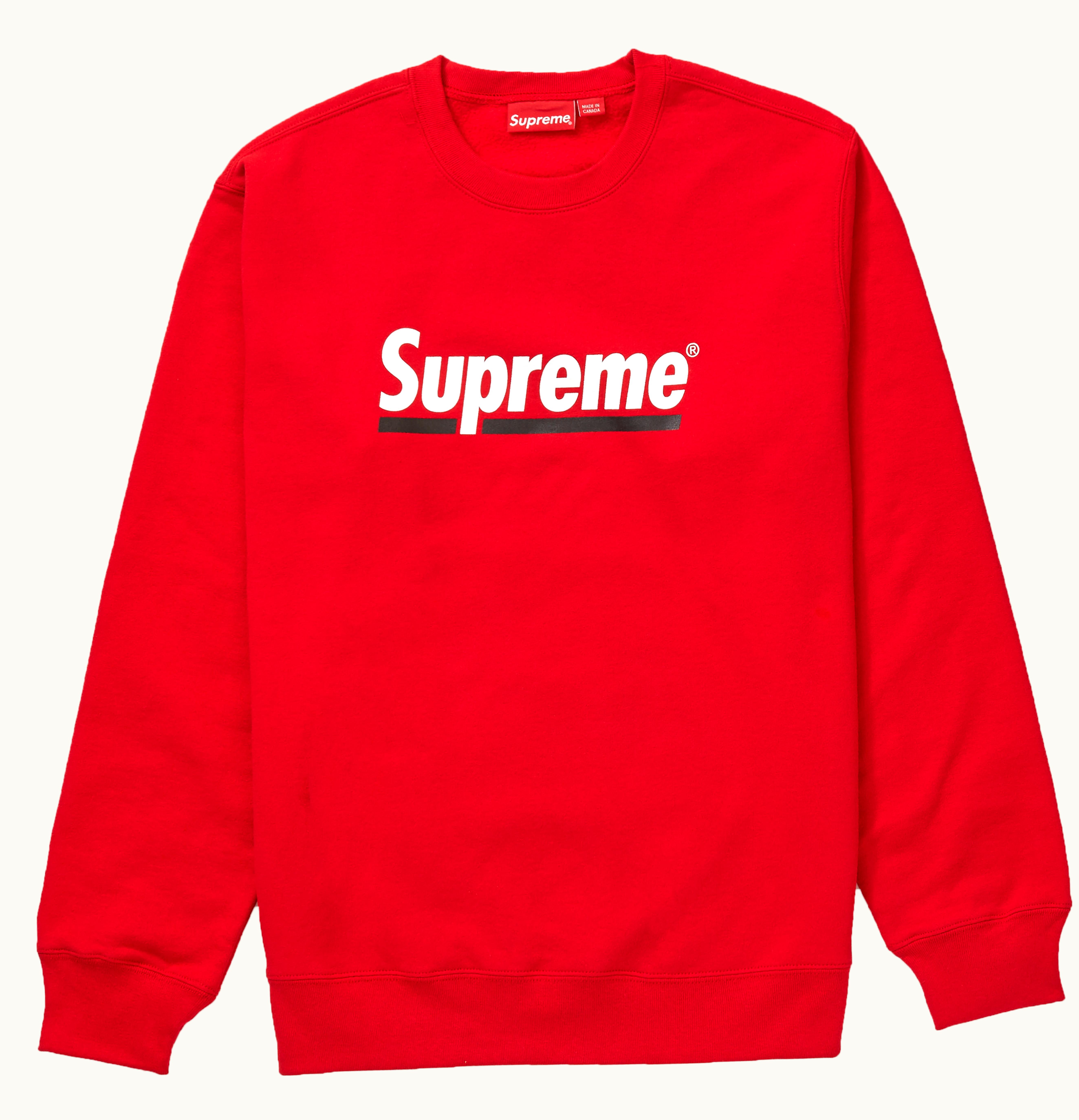 Supreme Supreme Underline Crewneck Red
