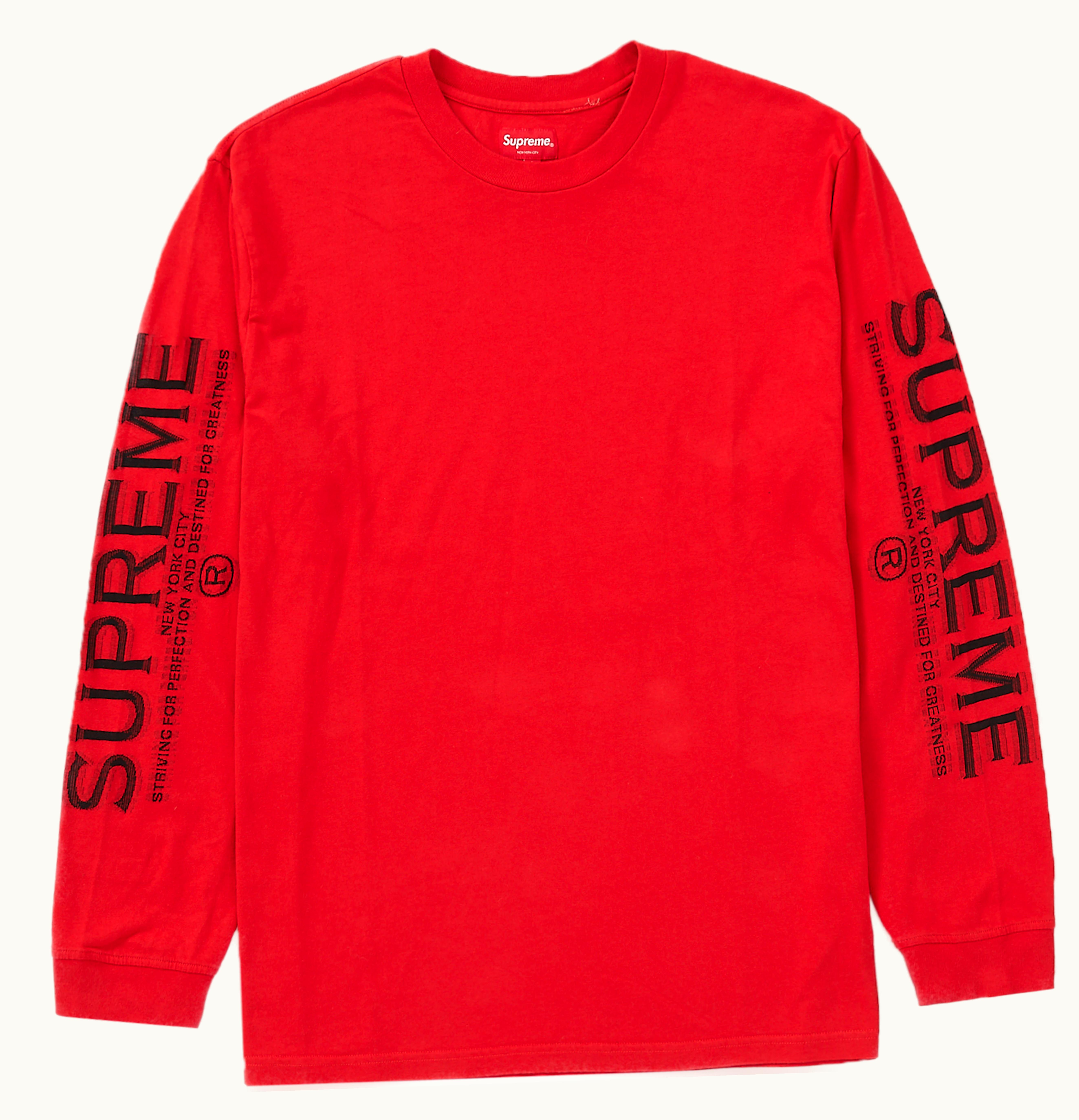 Supreme Supreme Intarsia Sleeve L S Top Red