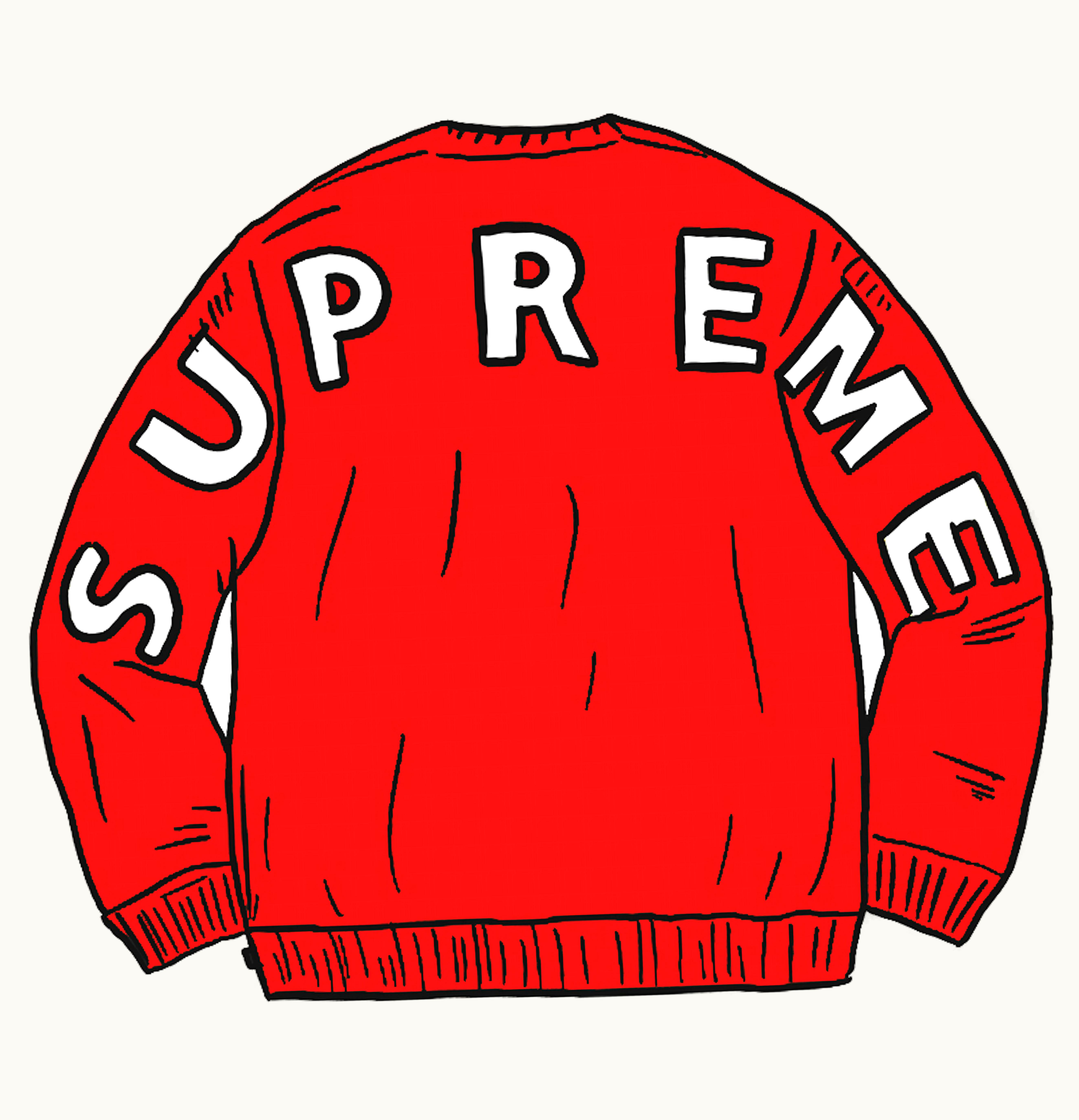 Supreme Supreme Back Logo Sweater Red