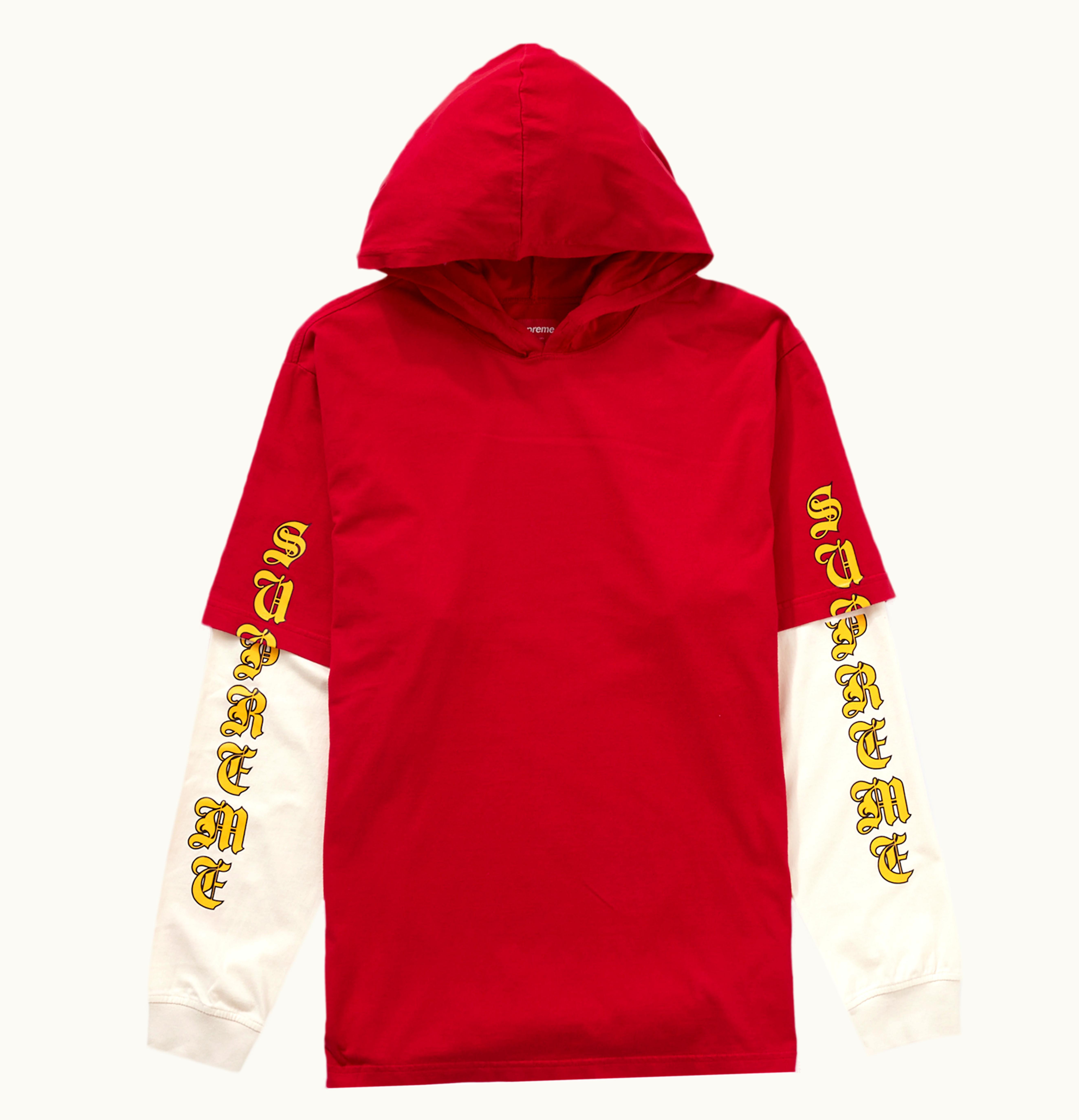 Supreme Supreme Layered Hooded L S Top Red