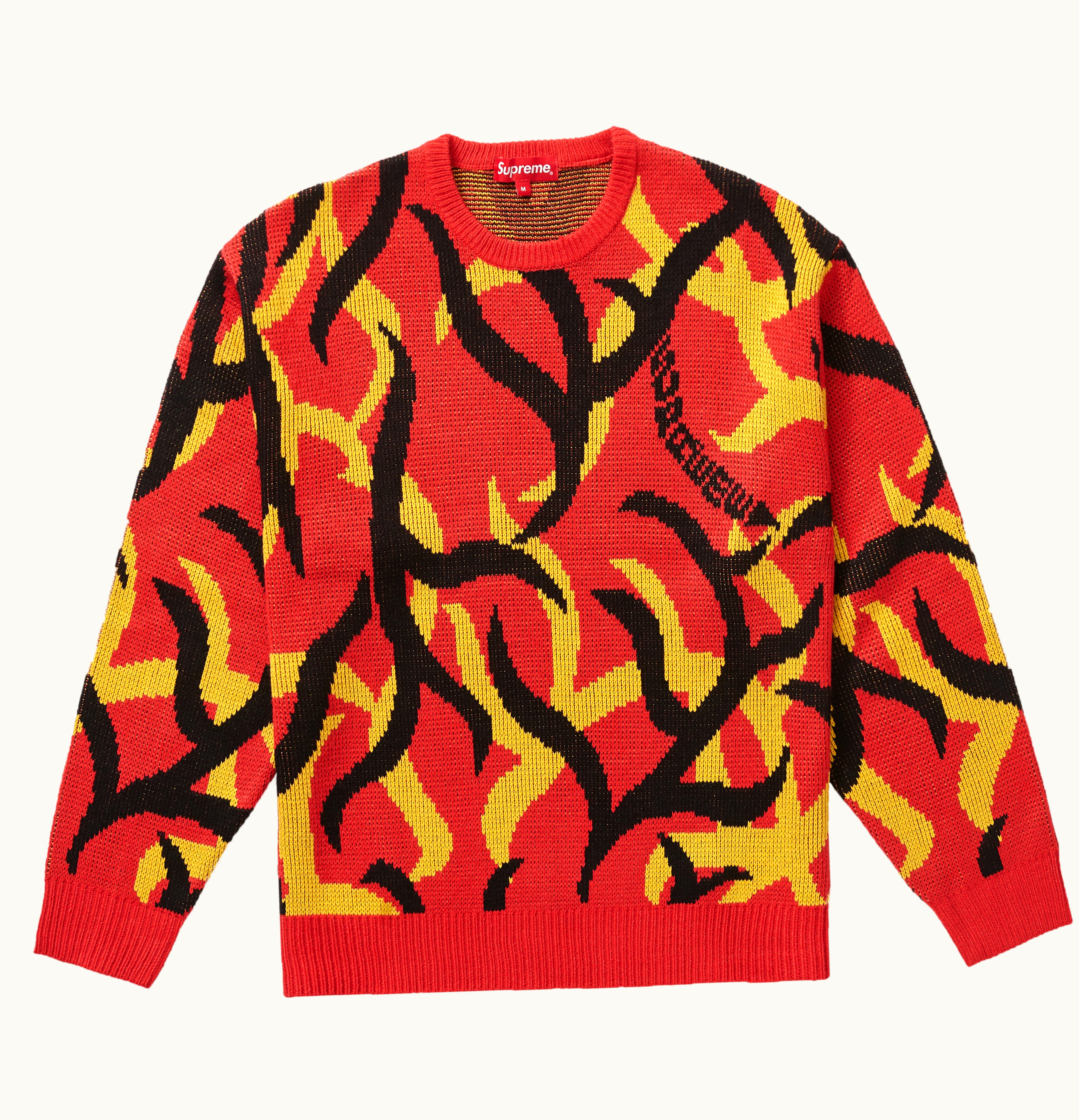 Supreme Supreme Tribal Camo Sweater Red