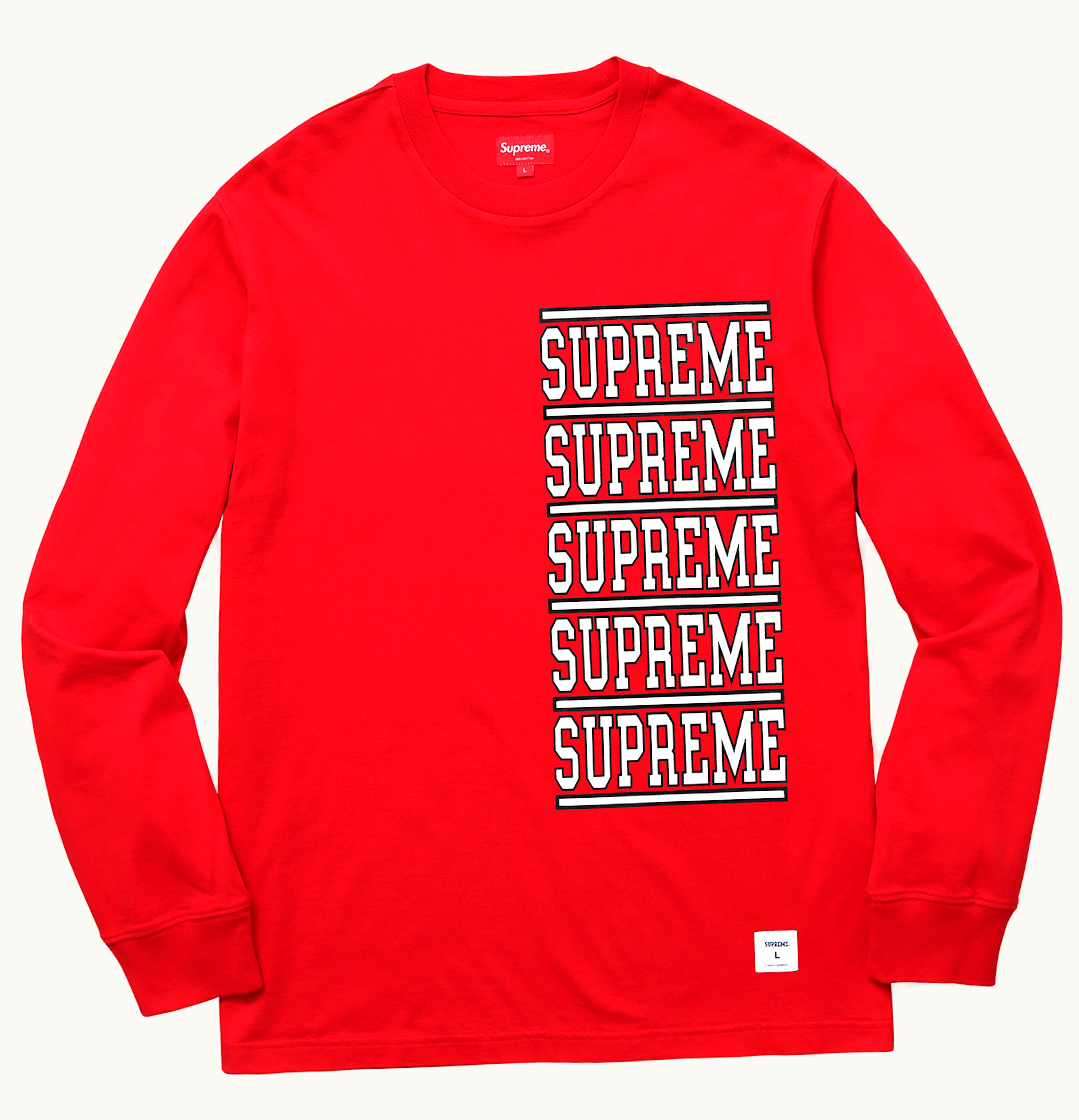 Supreme Supreme Stacked LS Top Red