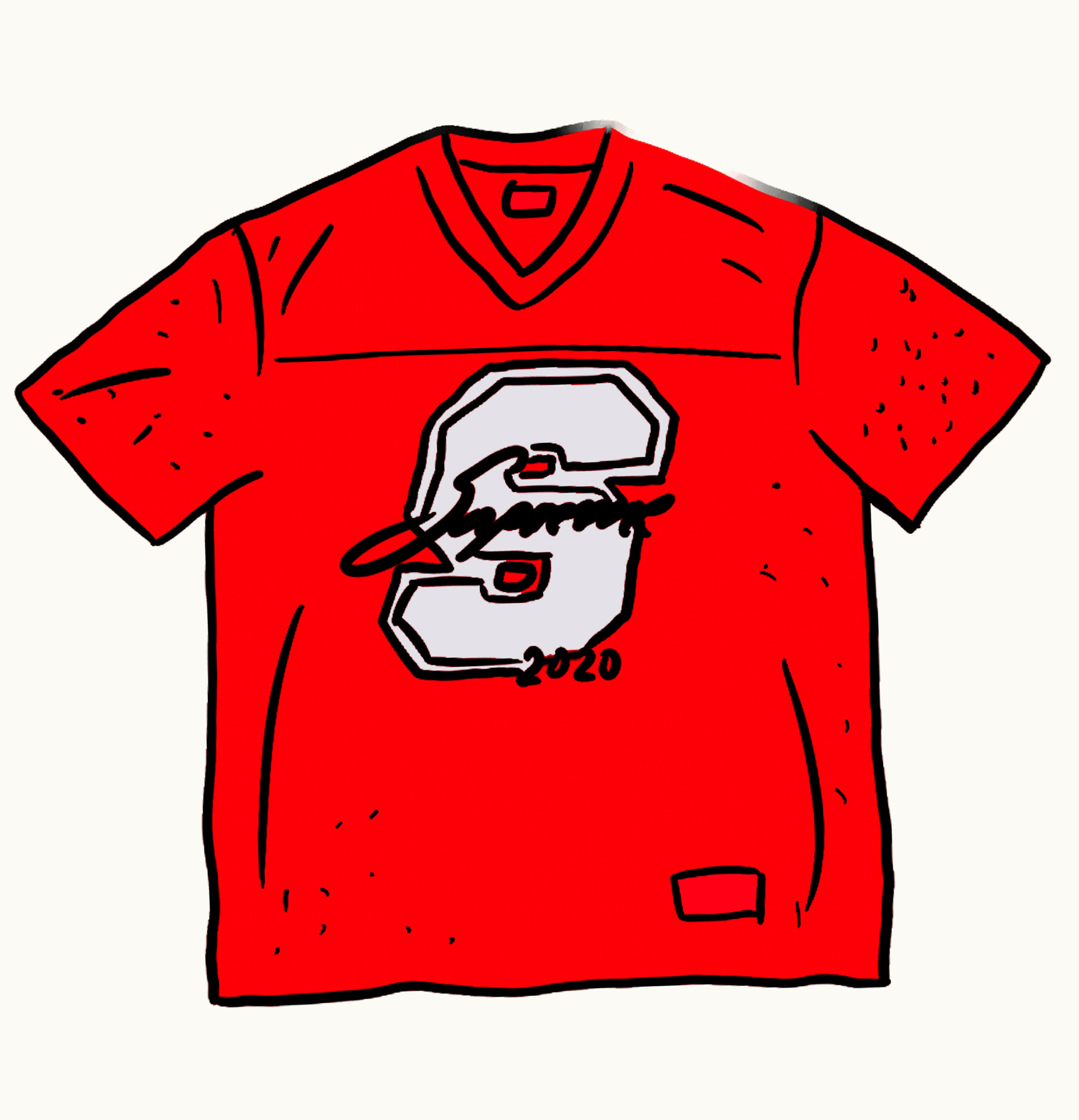 Supreme Supreme Glitter Football Top Red