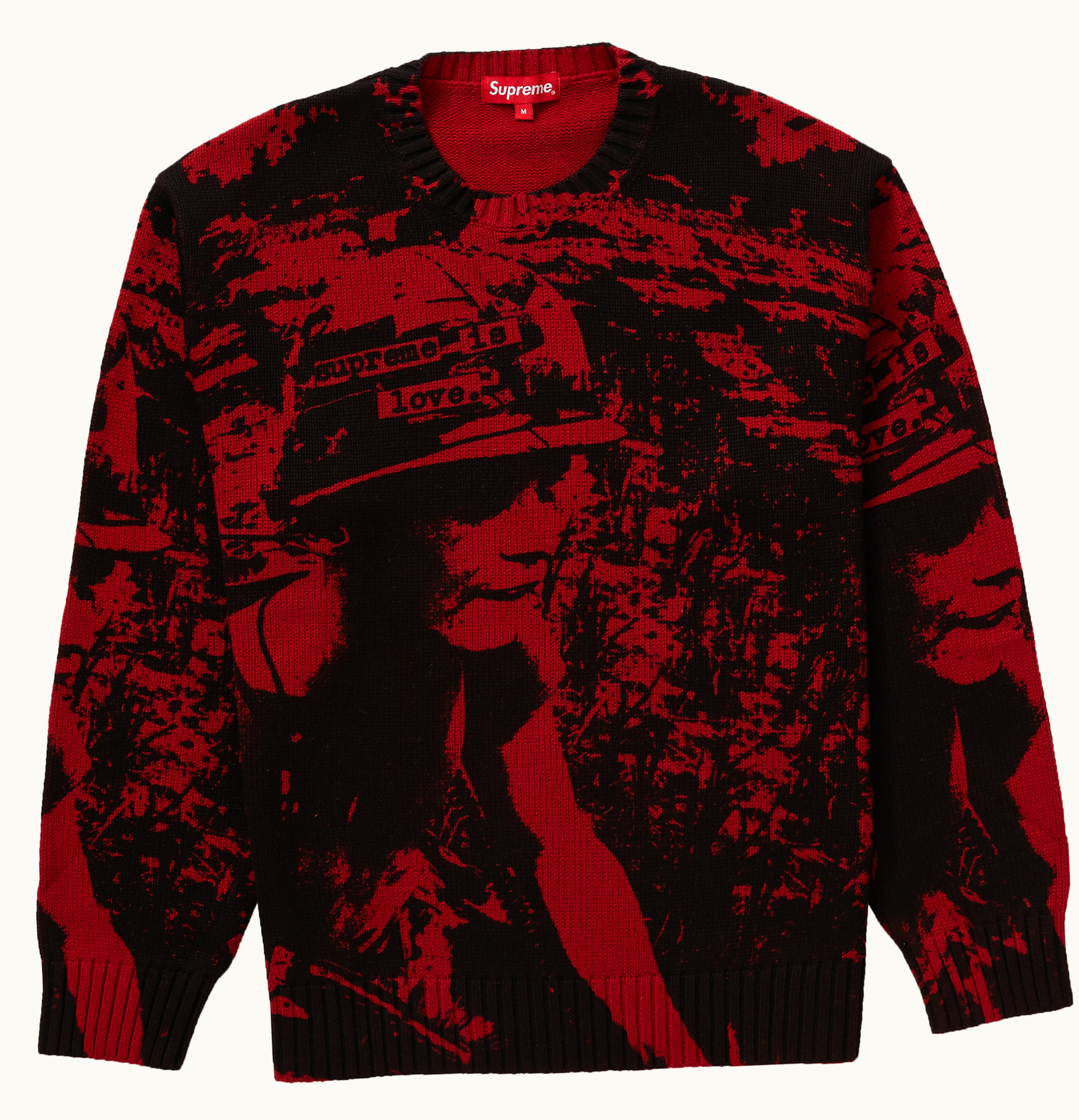 Supreme Supreme is Love Sweater Red