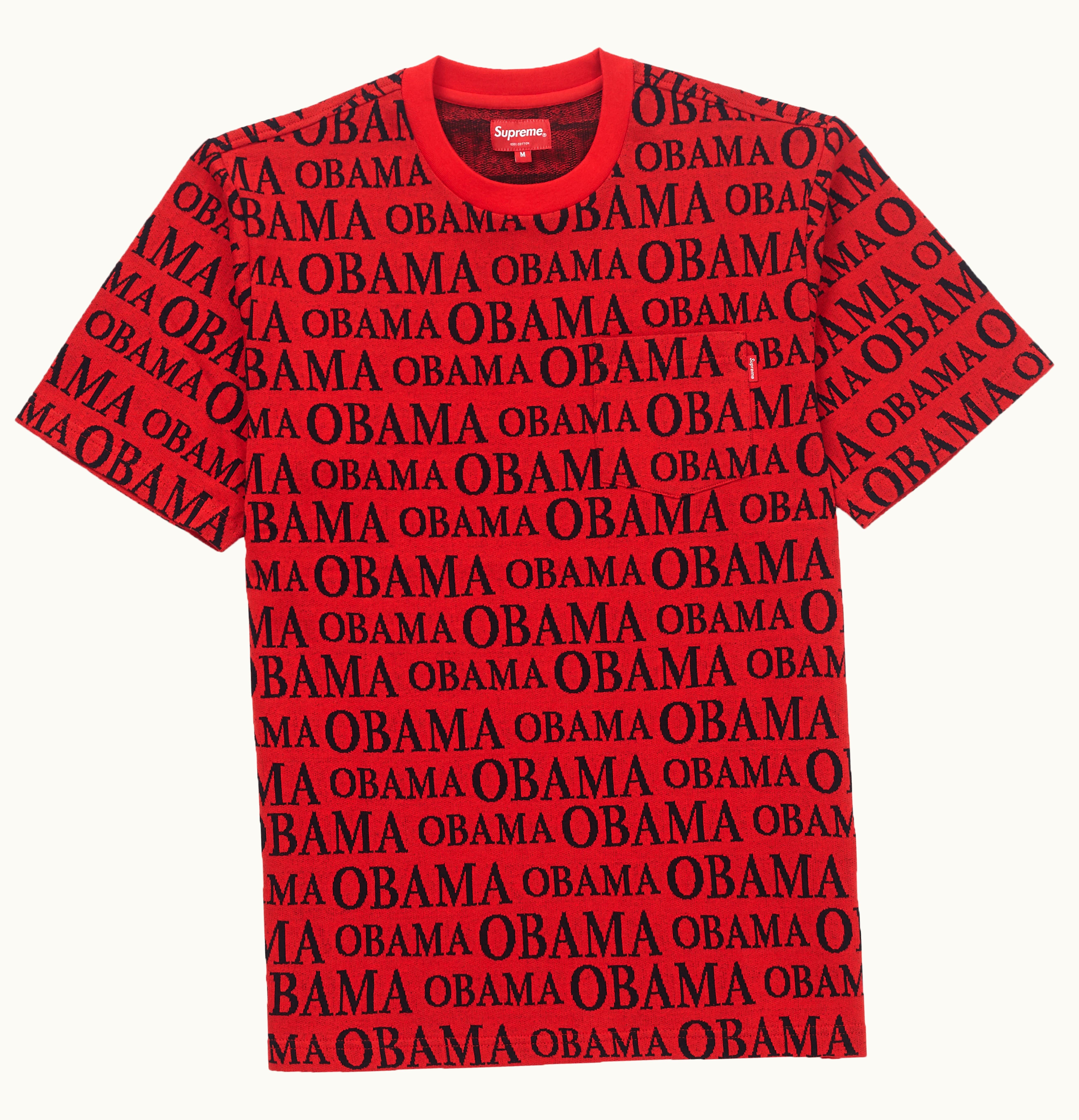 Supreme Supreme Obama Jacquard S S Top Red
