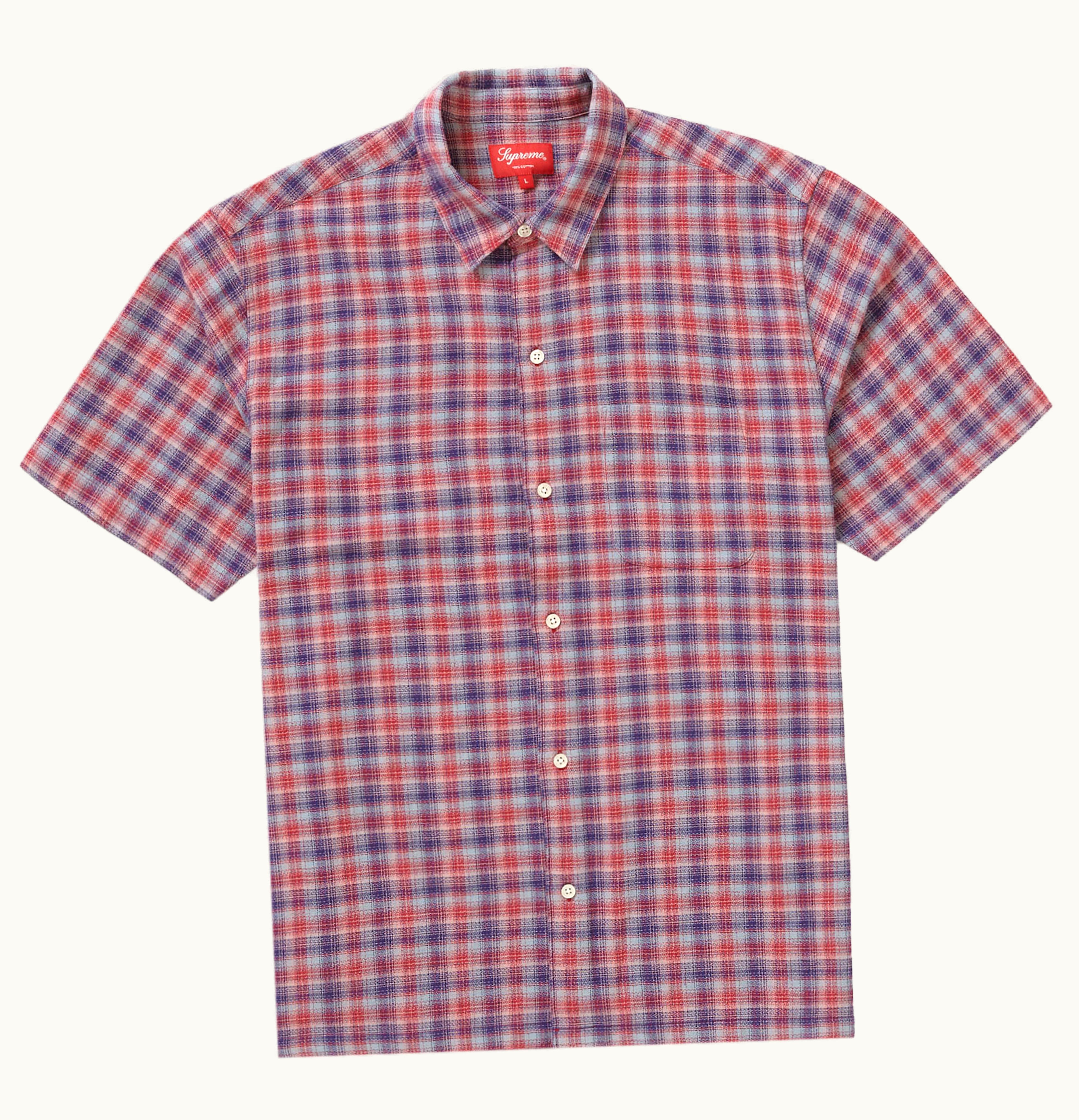 Supreme Supreme Plaid S S Shirt SS22 Red