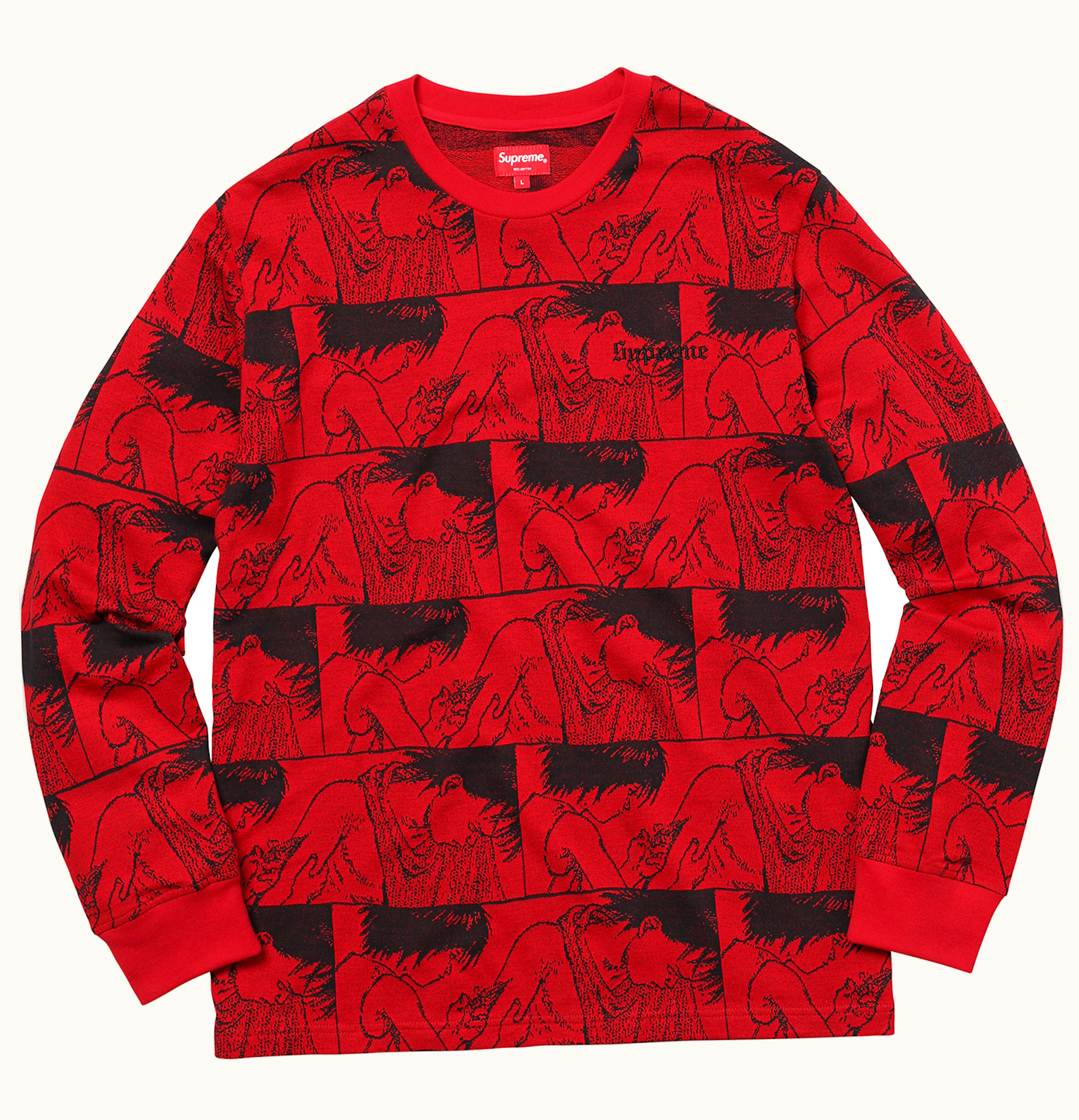 Supreme Supreme AKIRA Syringe Jacquard LS Top Red