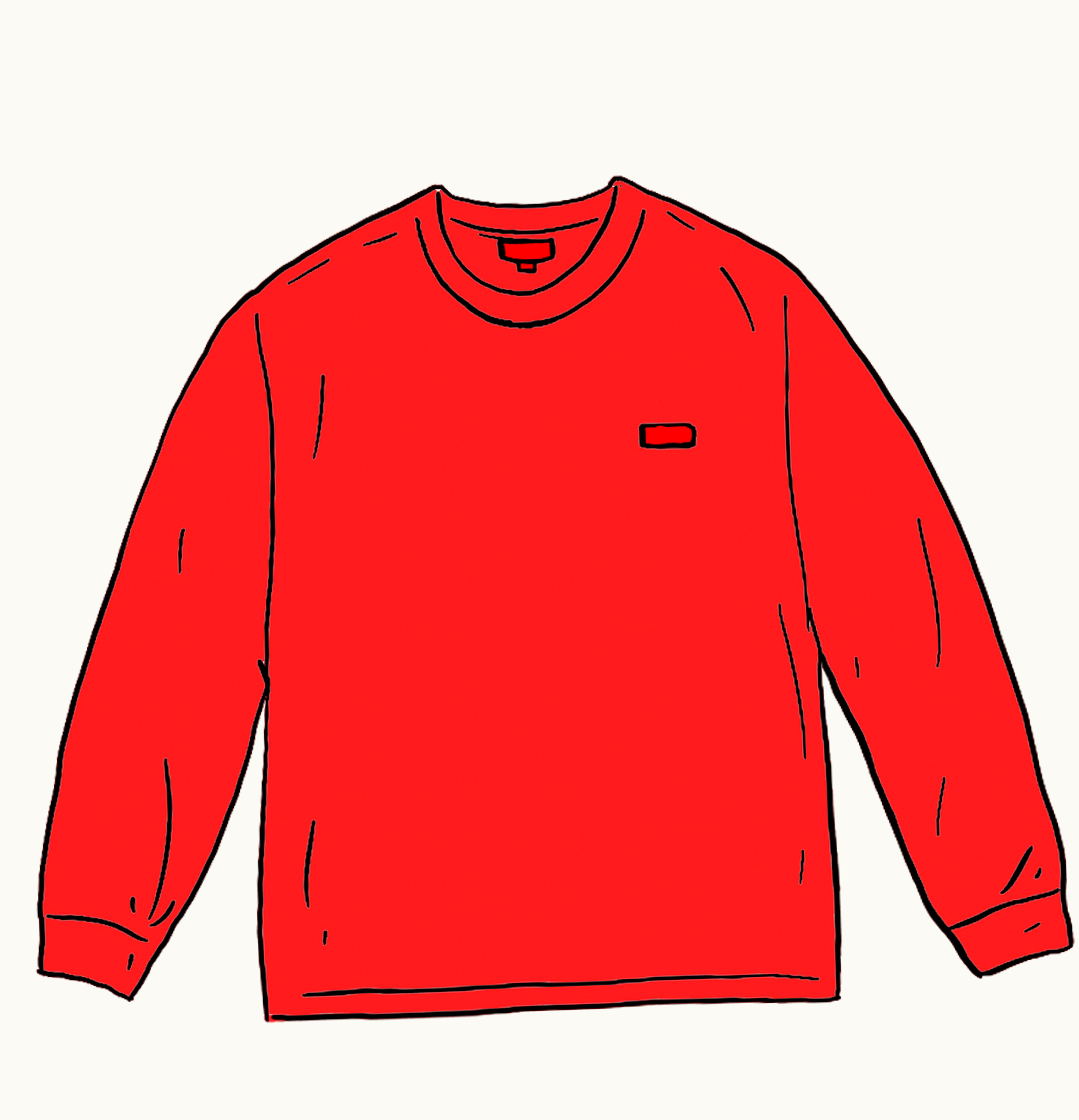 Supreme Supreme Small Box L S Tee Red 1