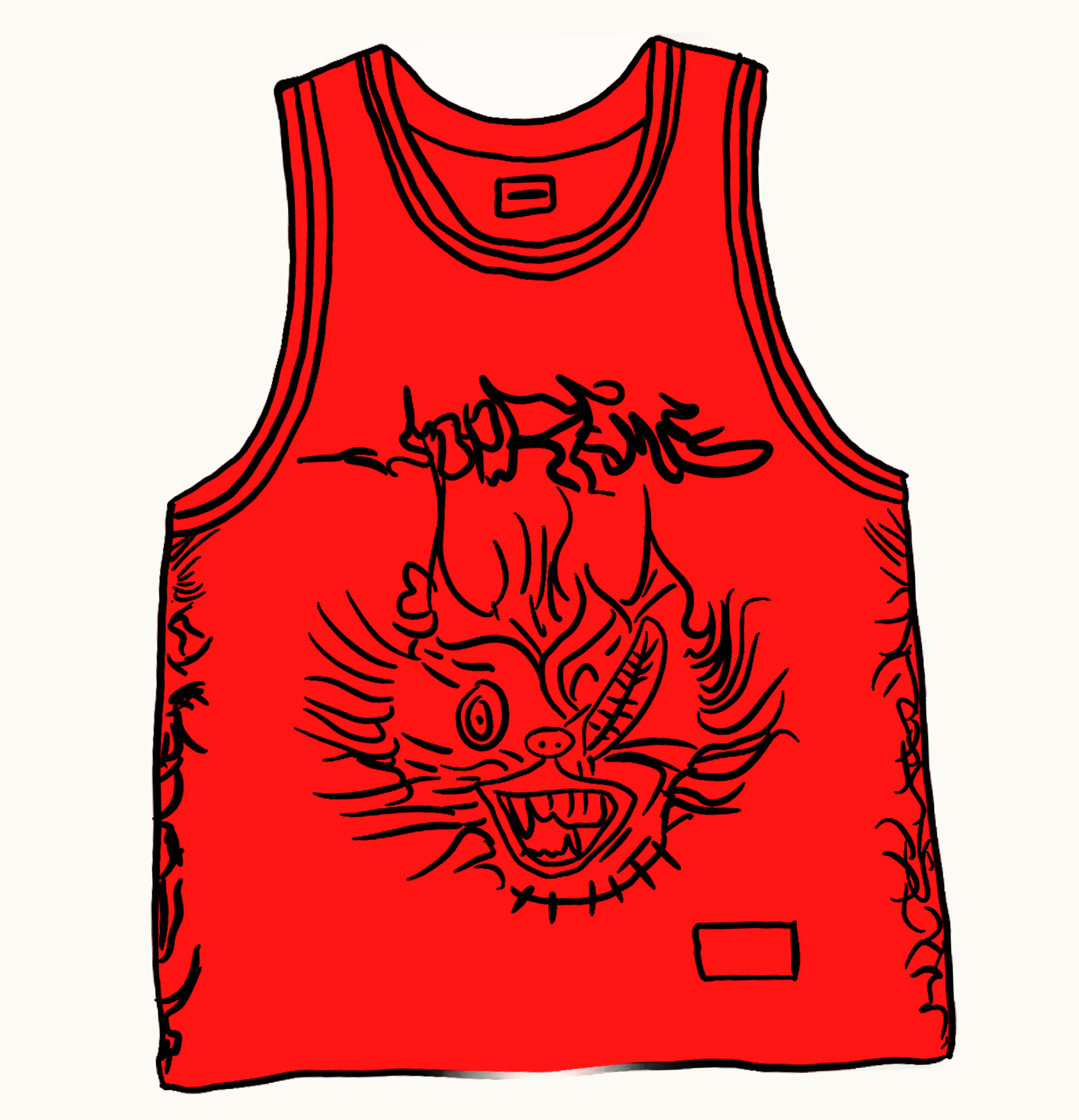 Supreme Supreme Animal Basketball Jersey Red