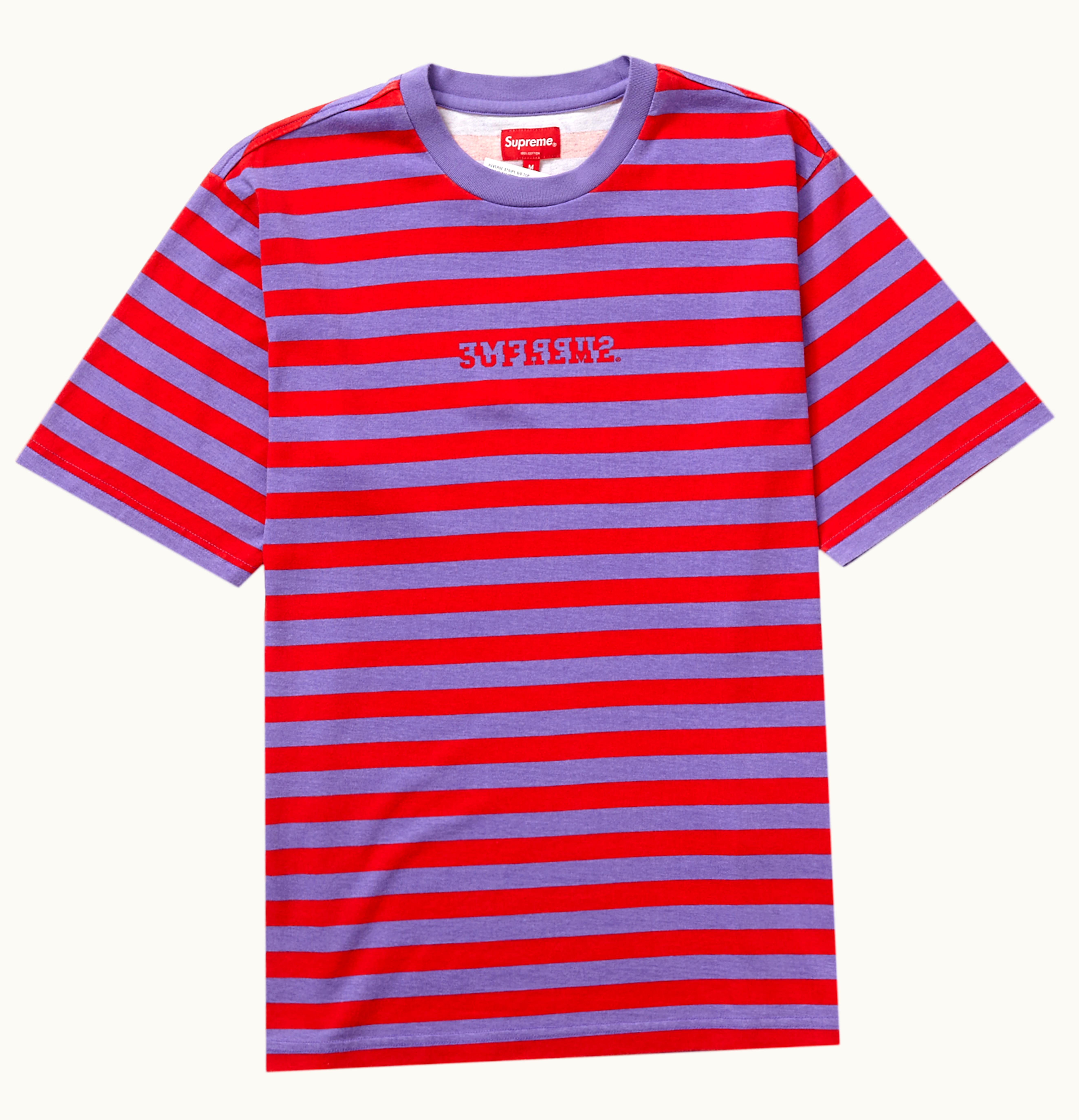 Supreme Supreme Reverse Stripe S S Top Red