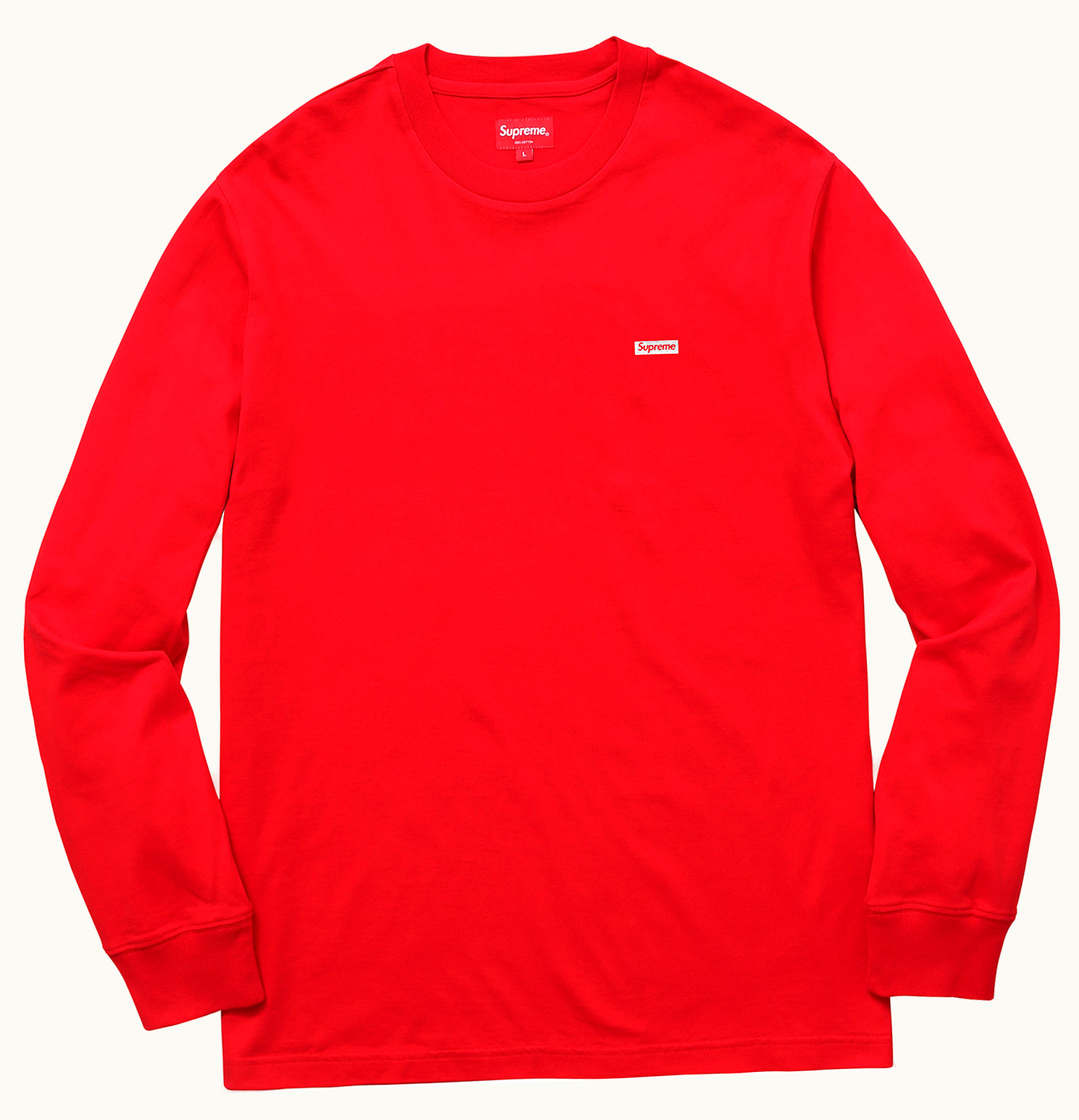 Supreme Supreme Metallic Box Logo LS Tee Red