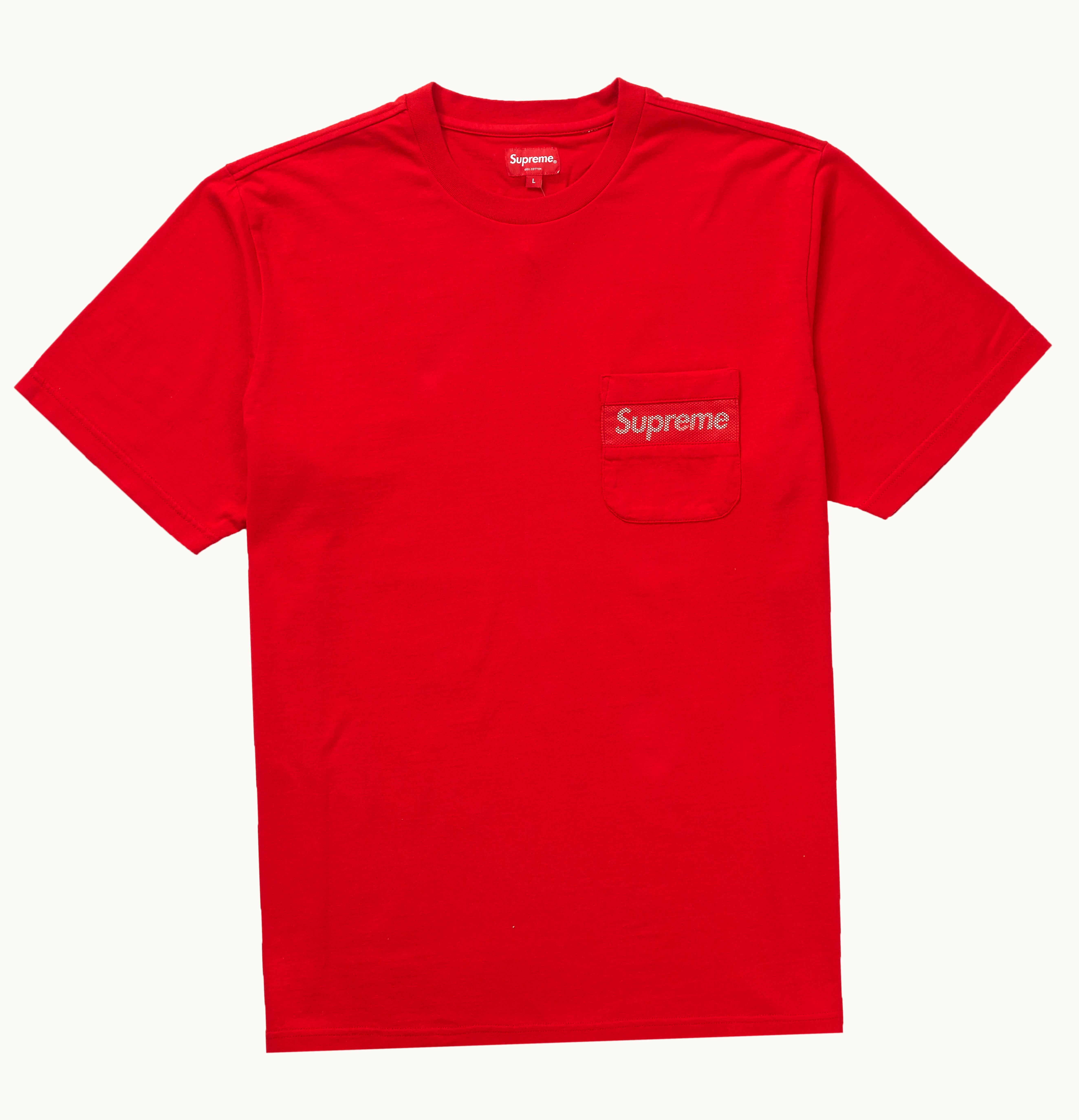 Supreme Supreme Mesh Stripe Pocket Tee Red
