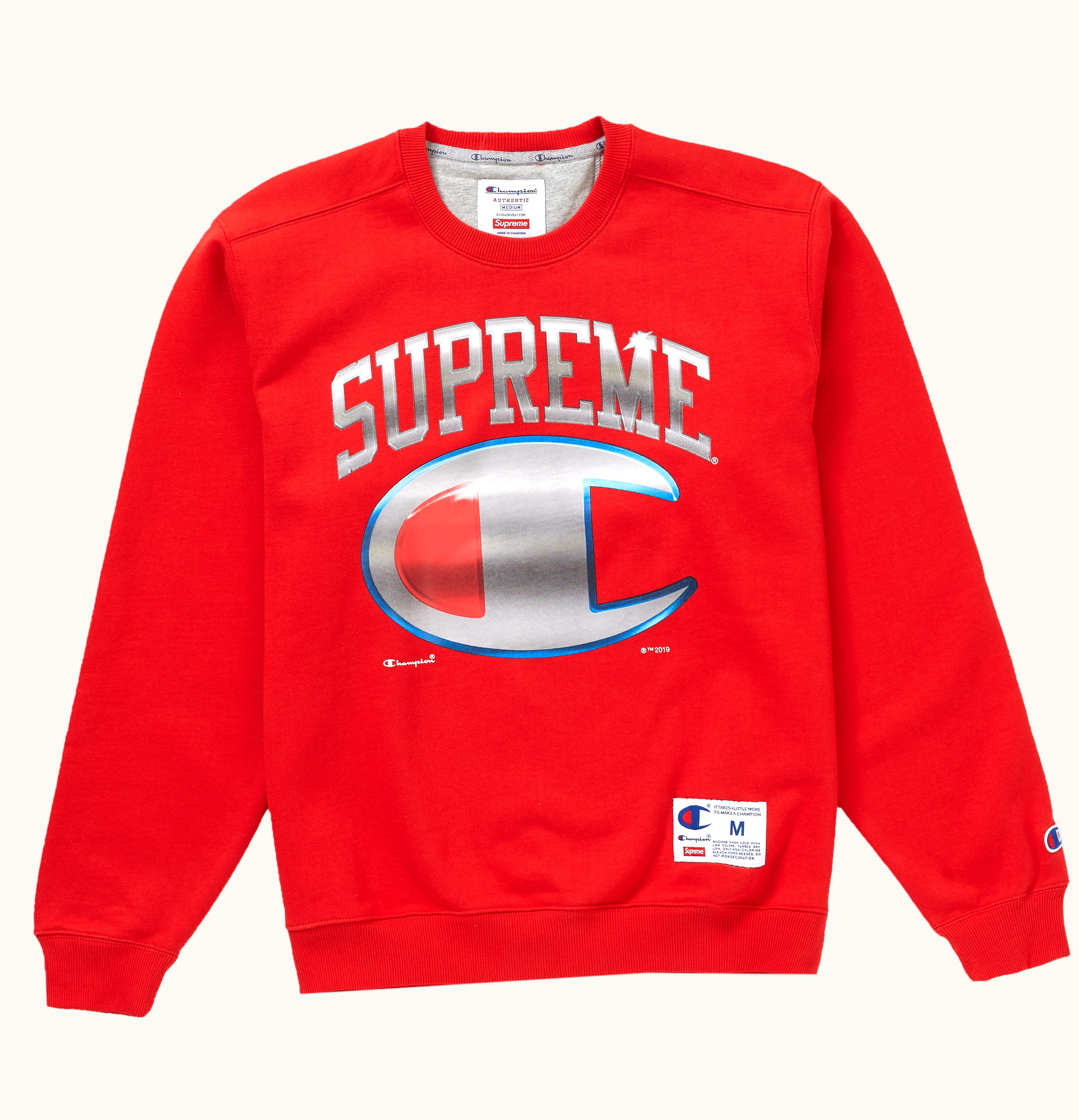 Supreme Supreme Champion Chrome Crewneck Red