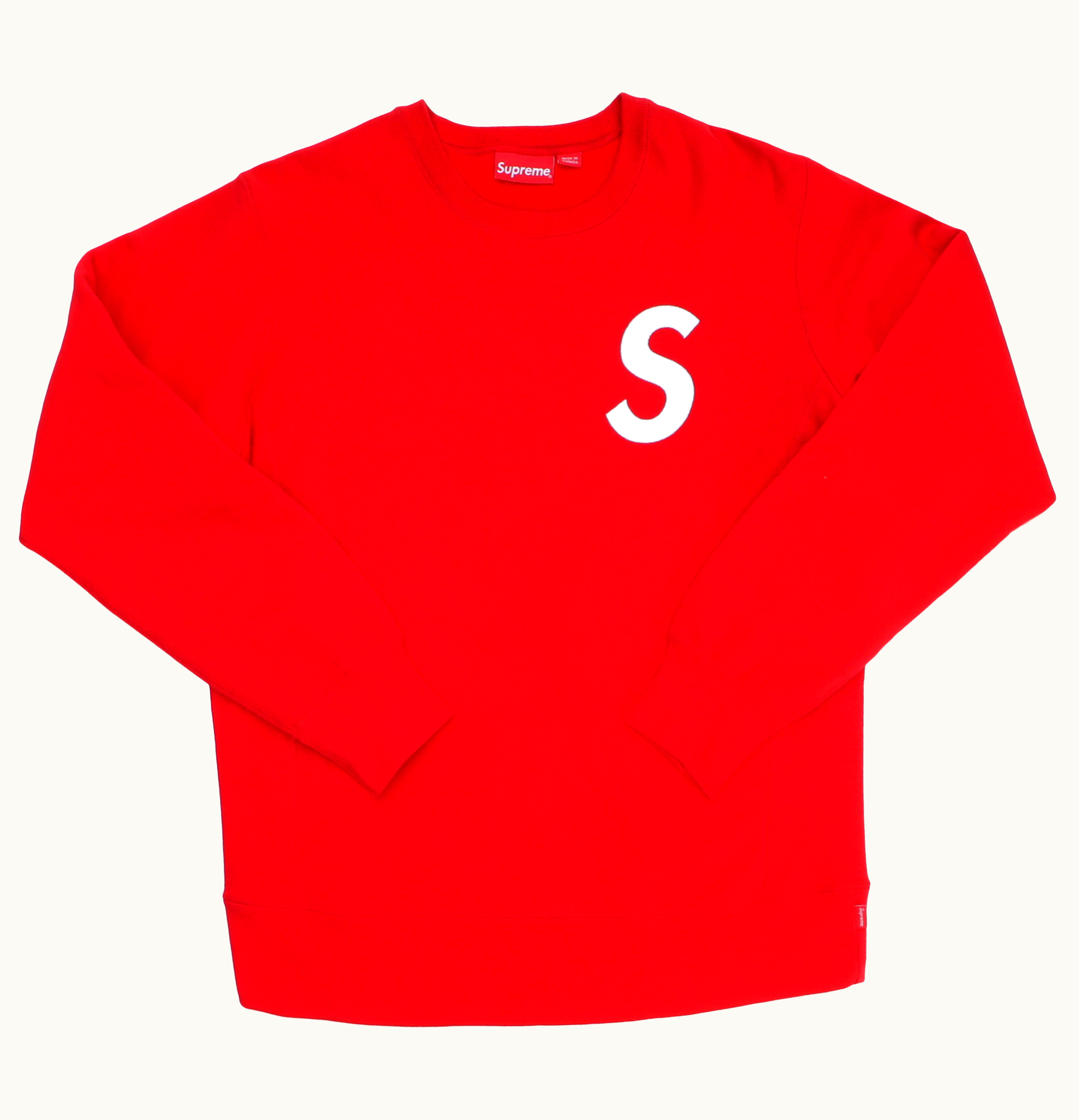 Supreme Supreme S Logo Crewneck Red