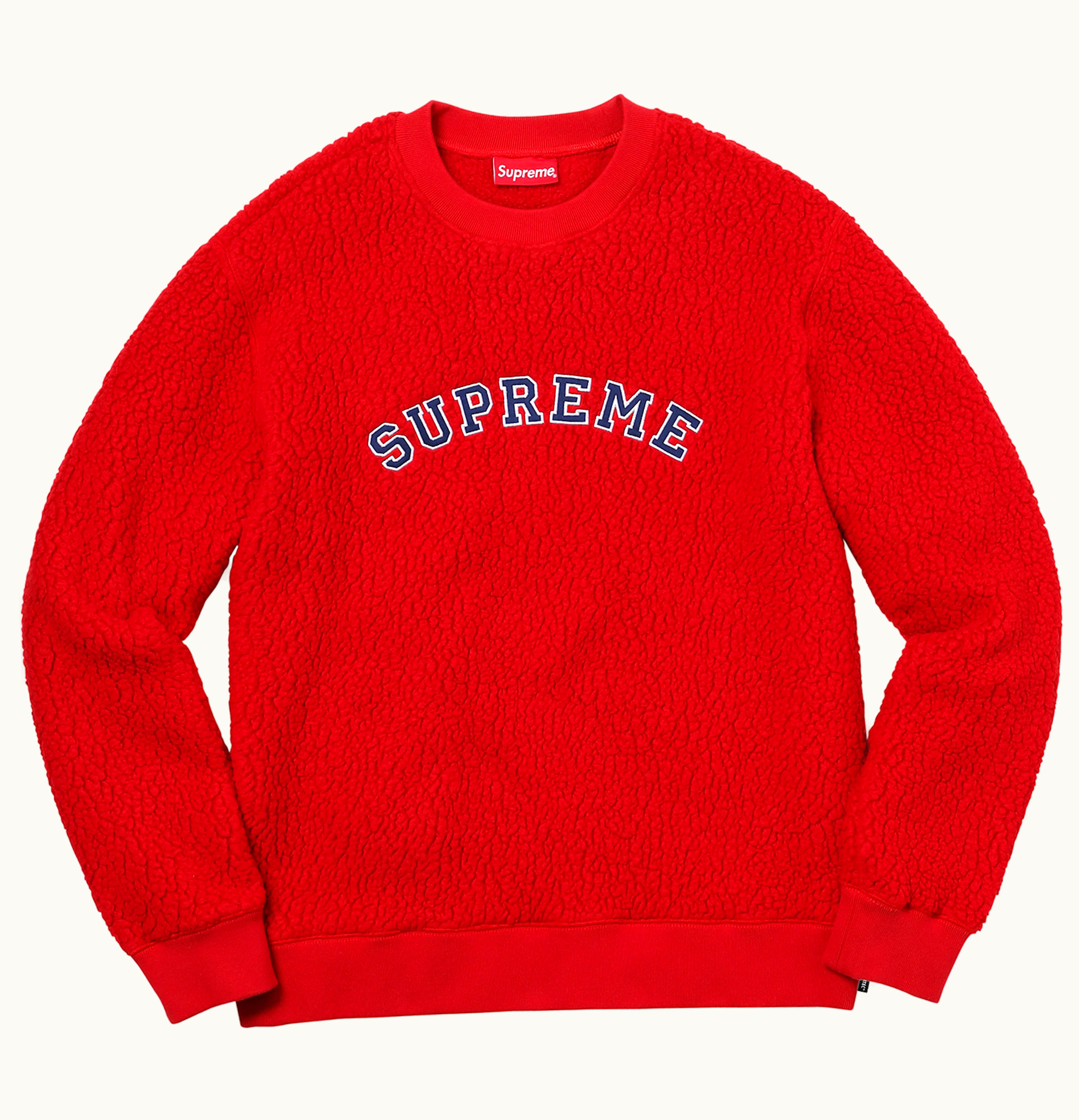 Supreme Supreme Polartec Deep Pile Crewneck Red