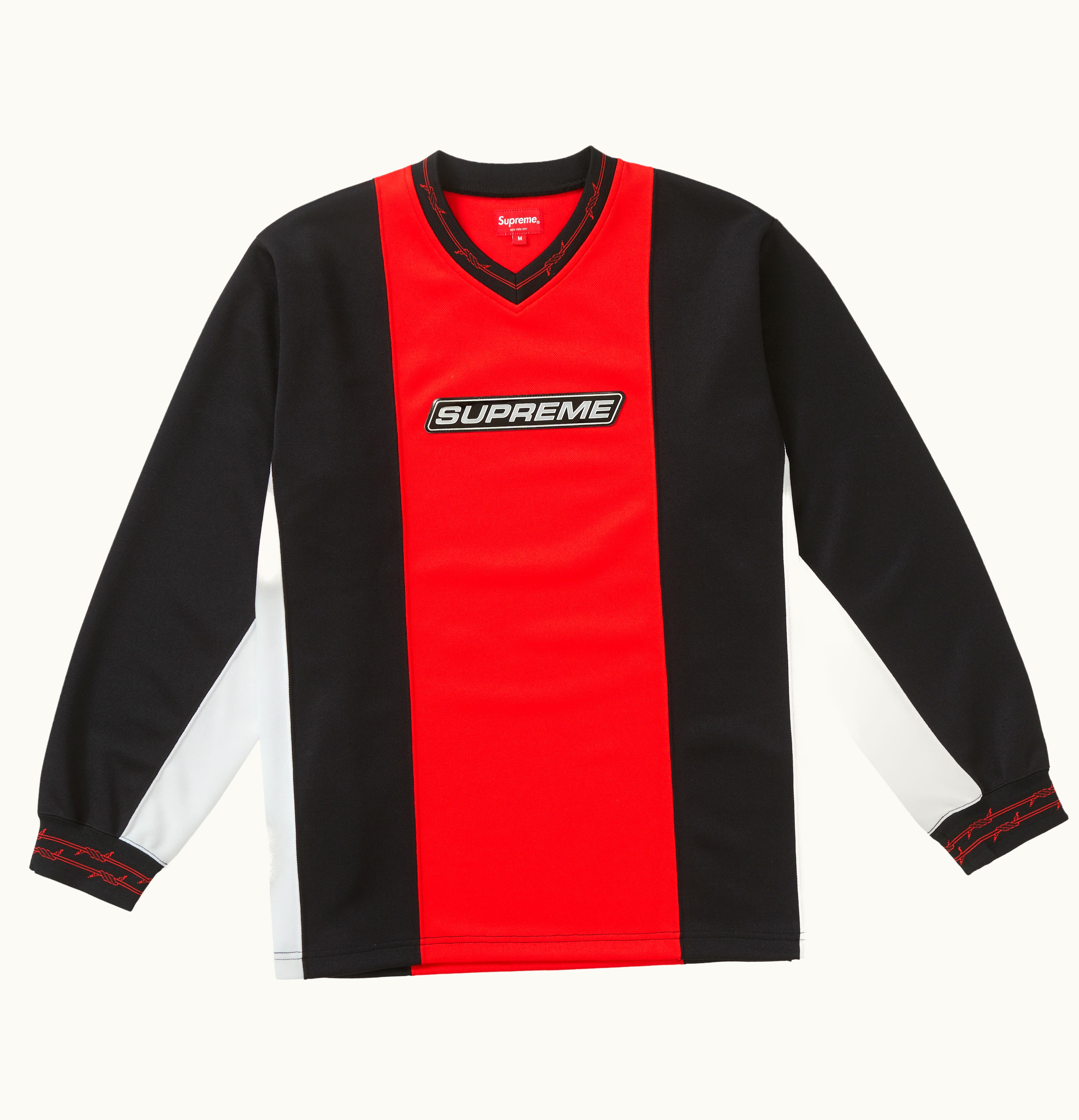 Supreme Supreme Barbed Wire Moto Jersey Red