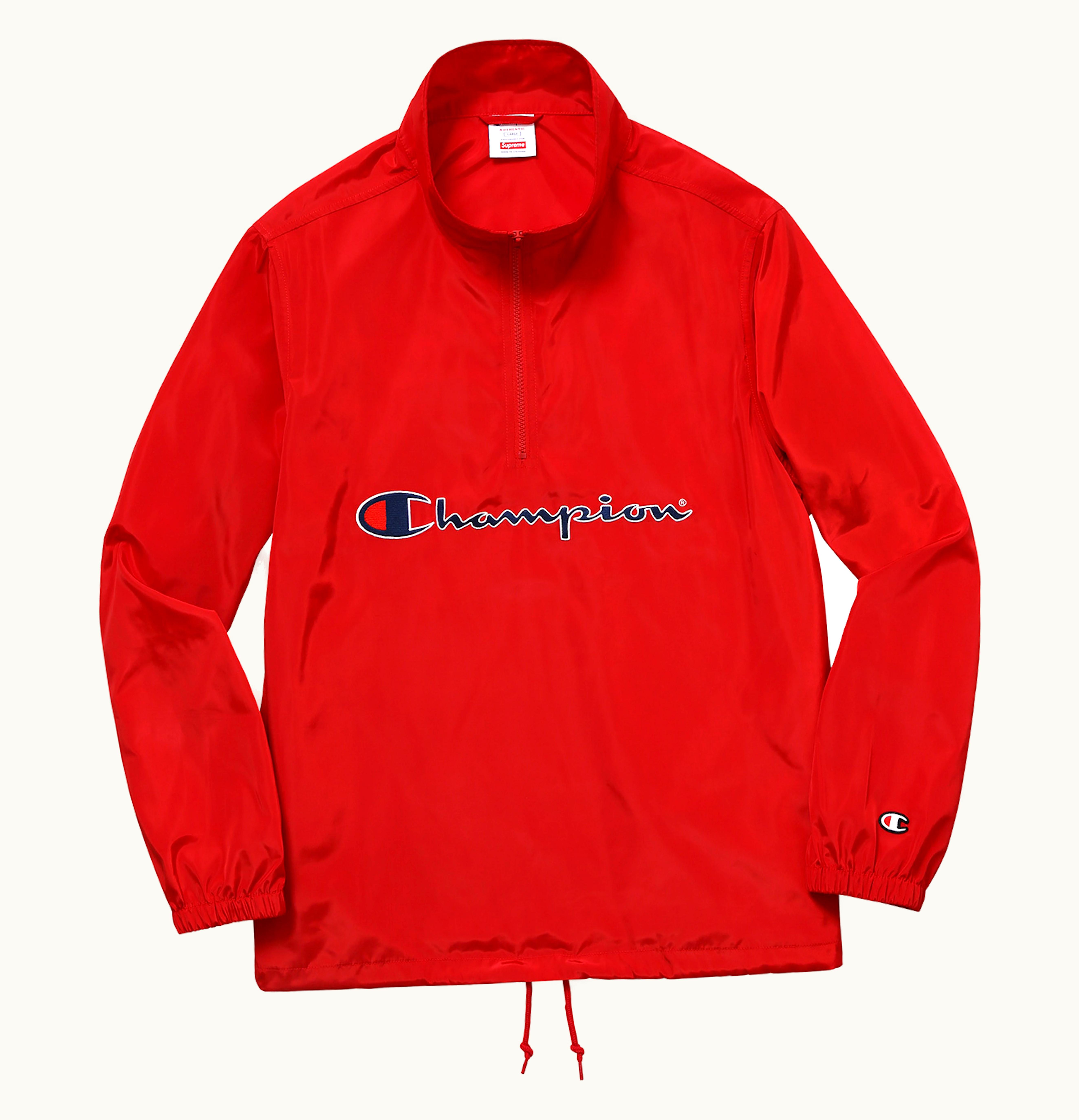 Supreme Supreme x Champion Half Zip Pullover Red