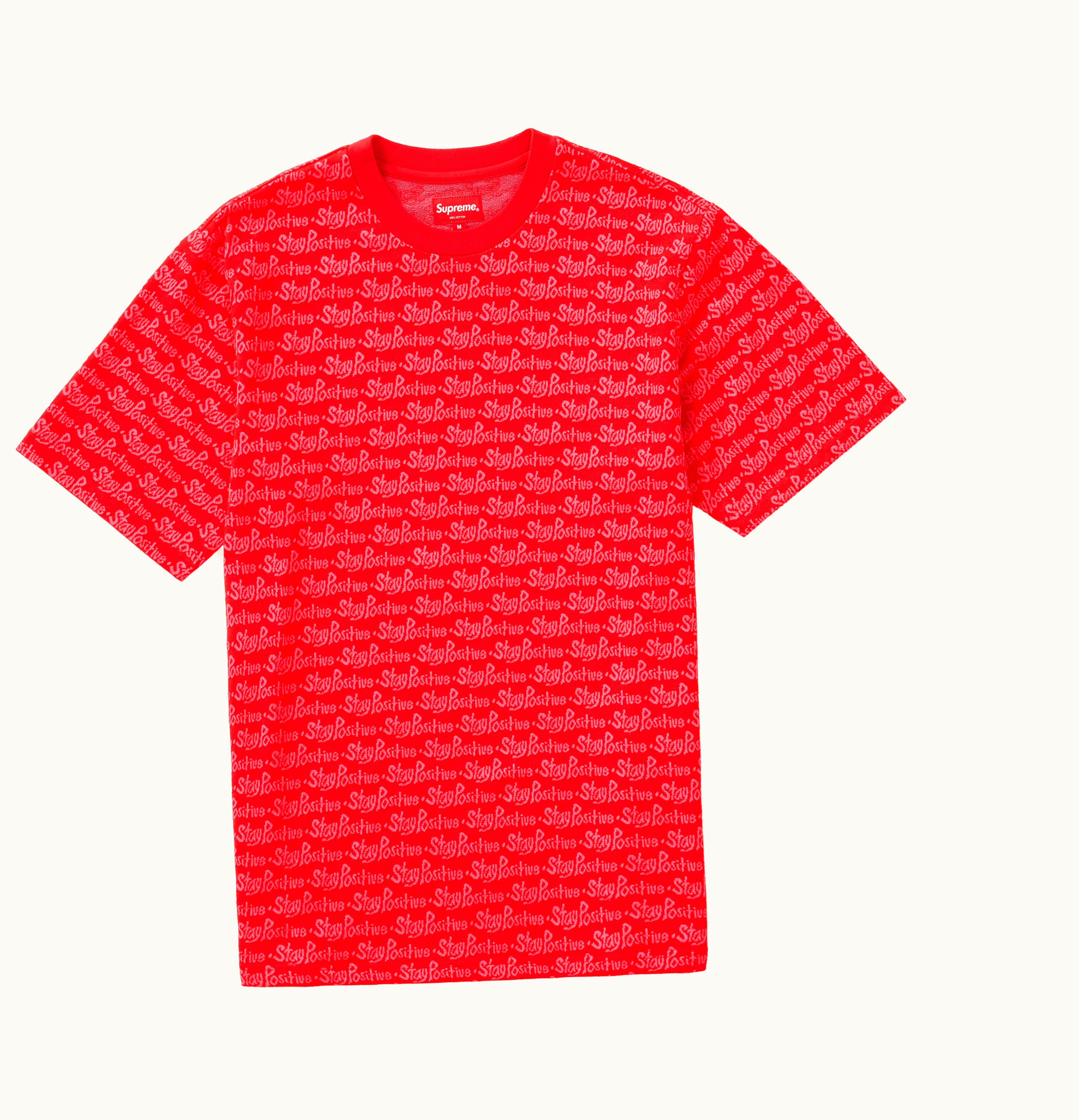 Supreme Supreme Stay Positive Jacquard S S Top Red