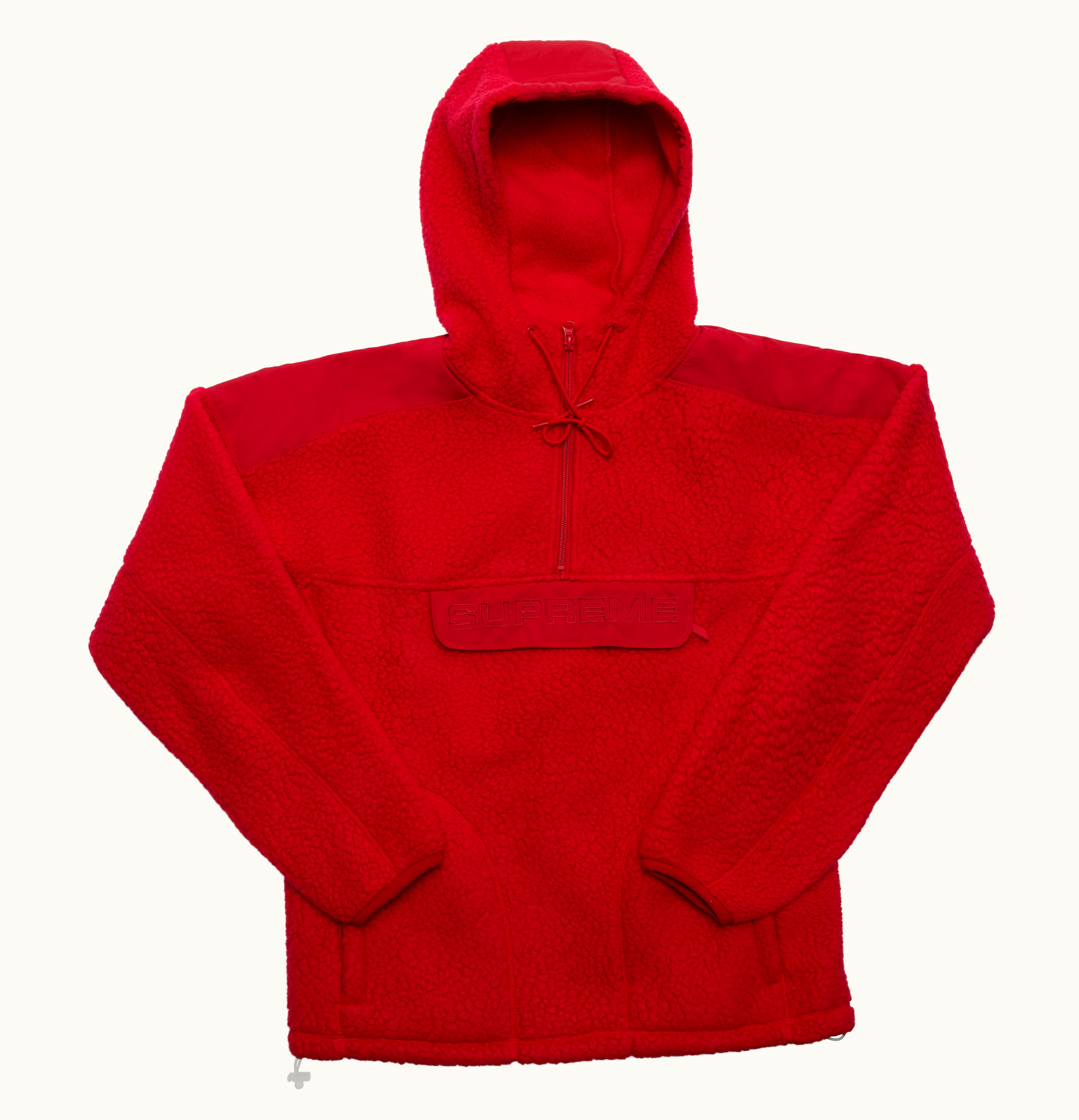 Supreme Supreme Polartec Hooded Half Zip Pullover Red