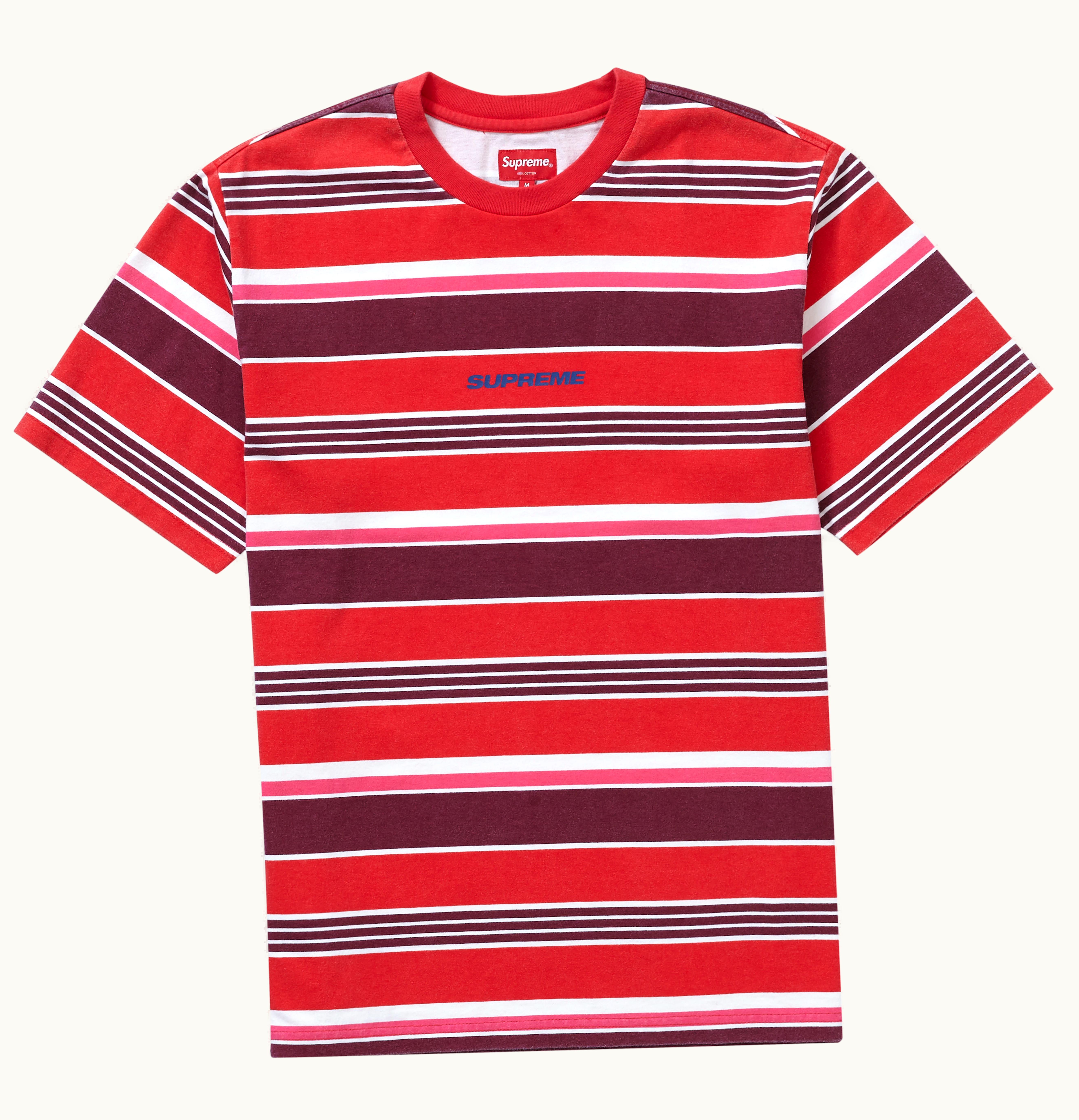 Supreme Supreme Stripe S S Top Red