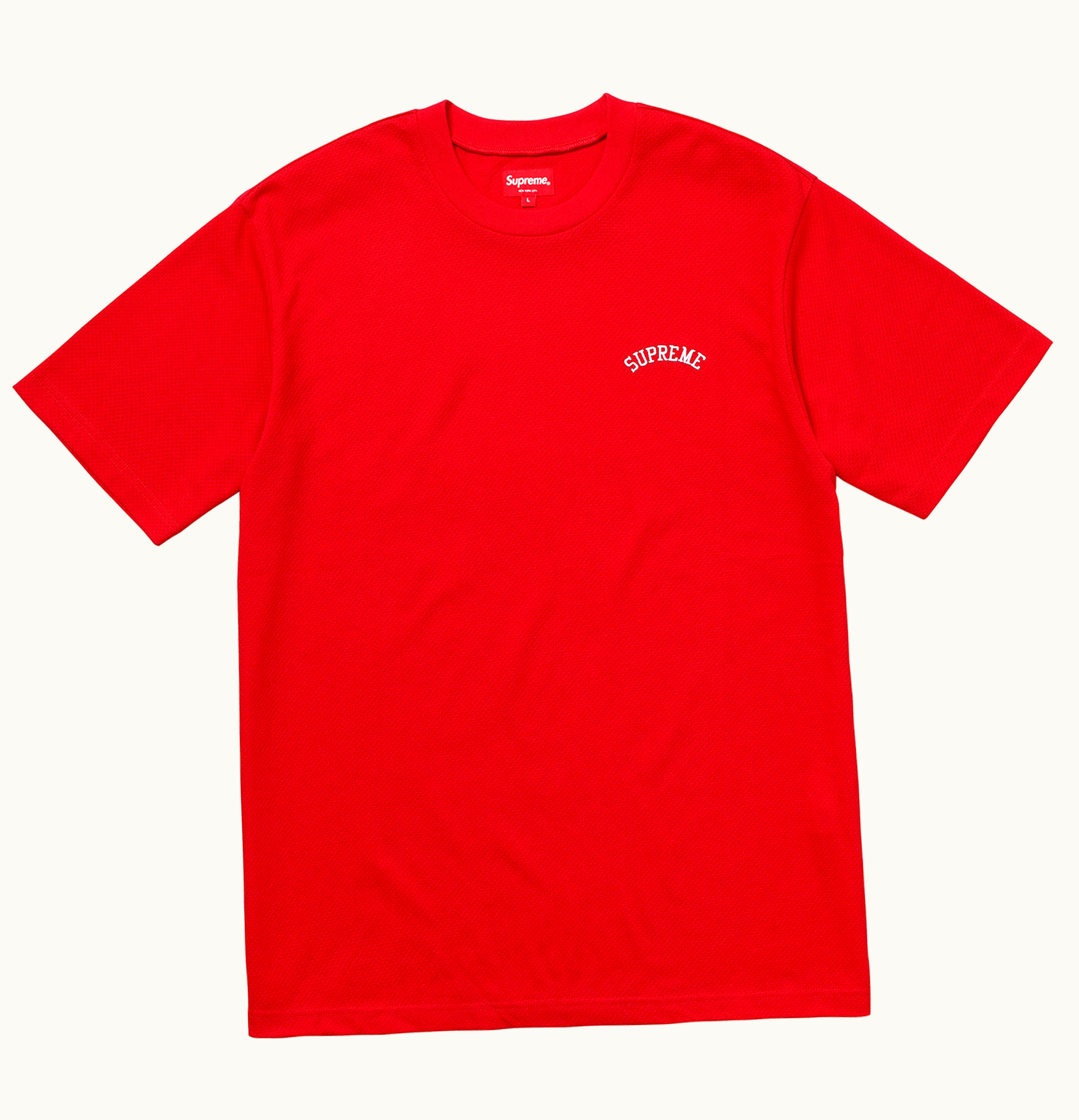 Supreme Supreme Mesh Arc Logo Tee Red