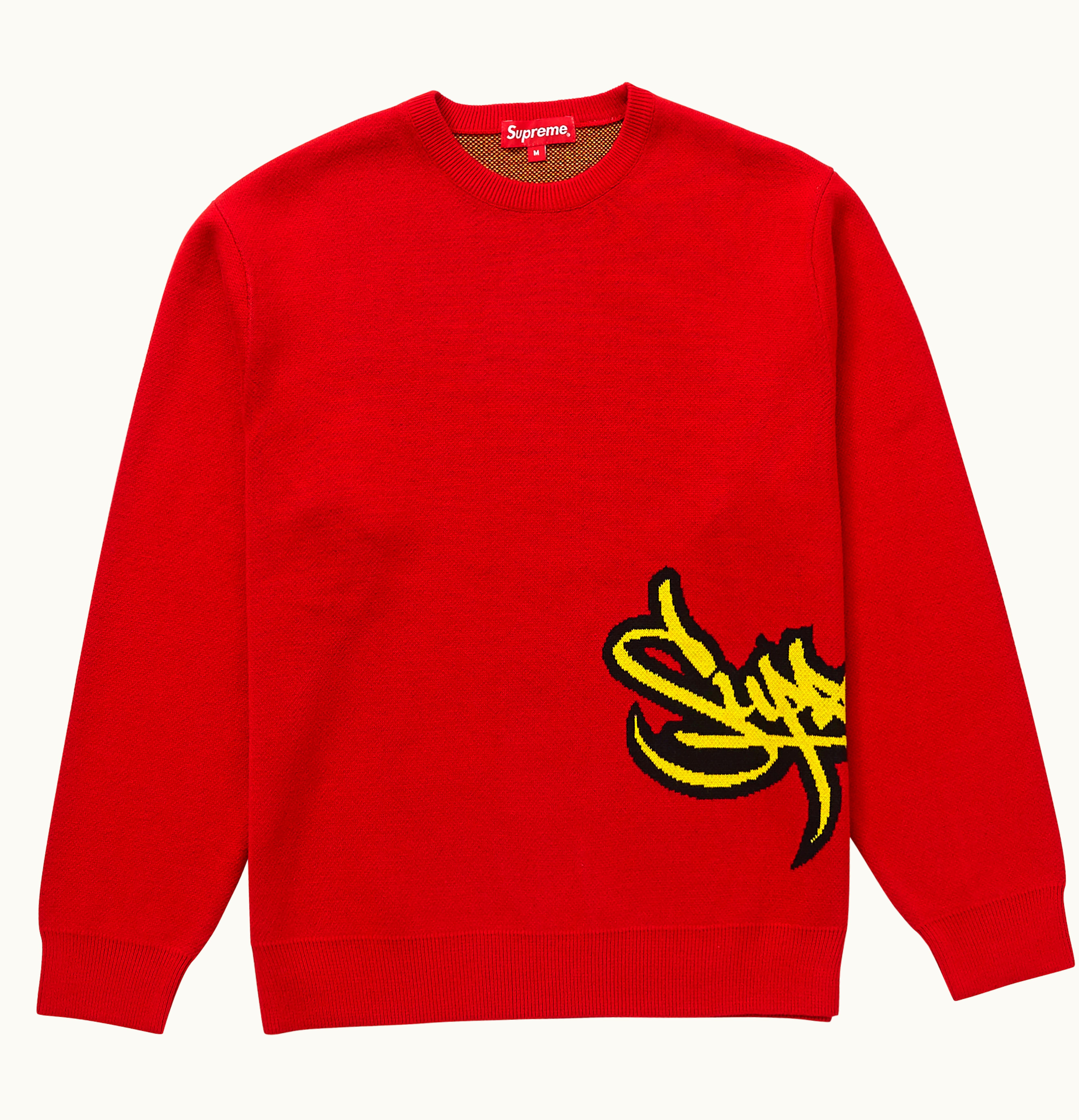 Supreme Supreme Tag Logo Sweater Red