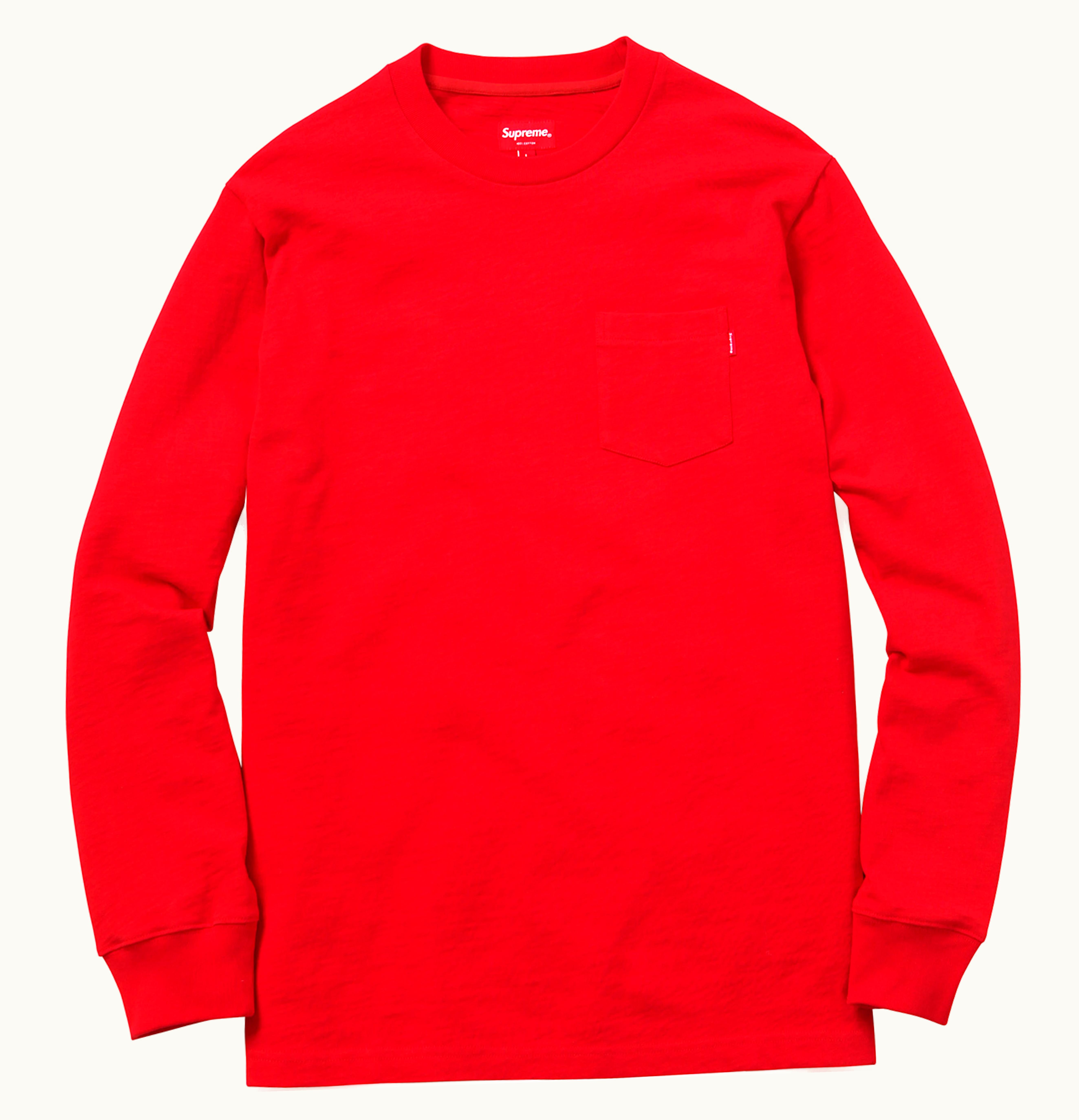 Supreme Supreme LS Pocket Tee Red
