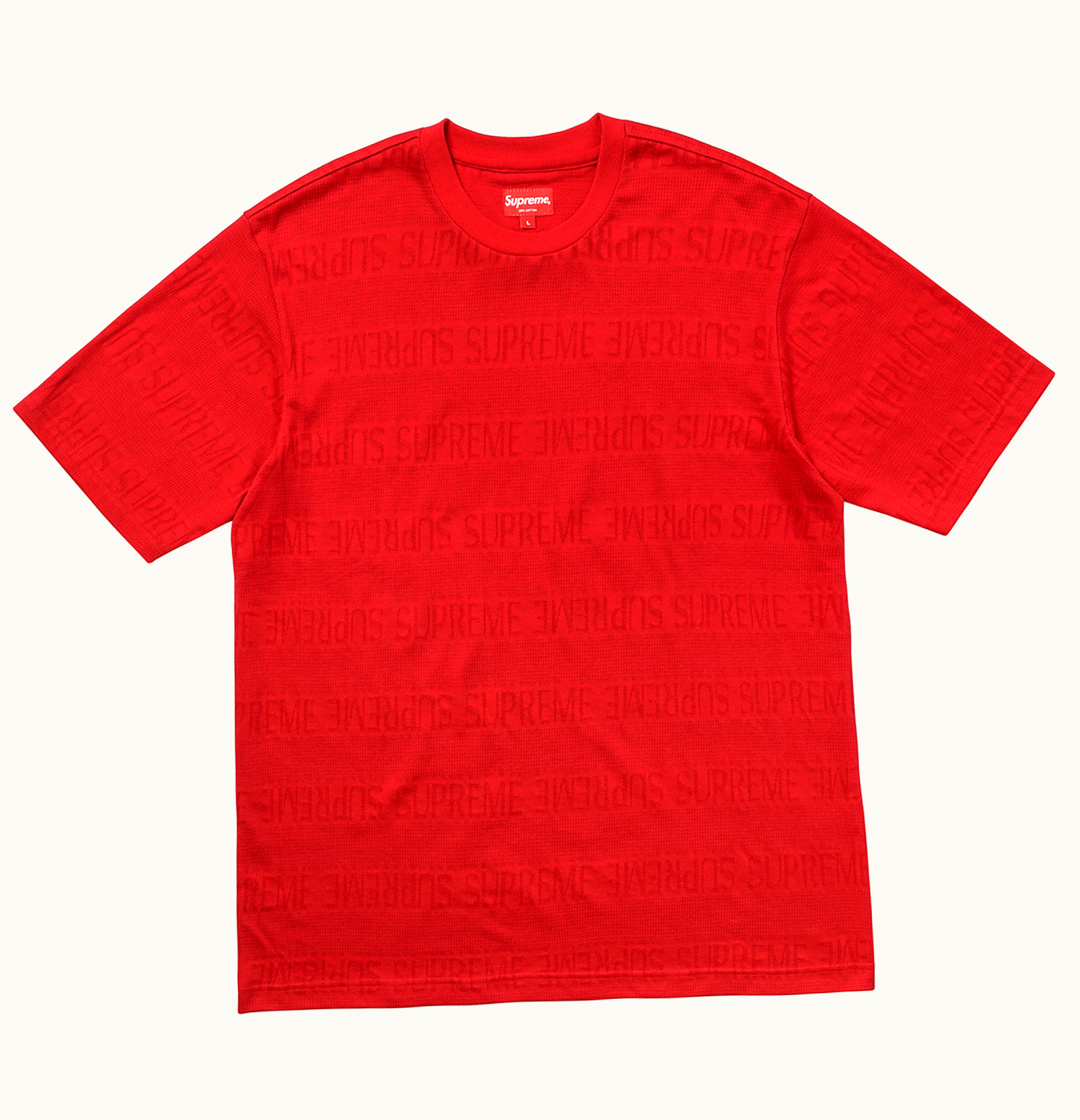 Supreme Supreme Mesh Stripe Top Red