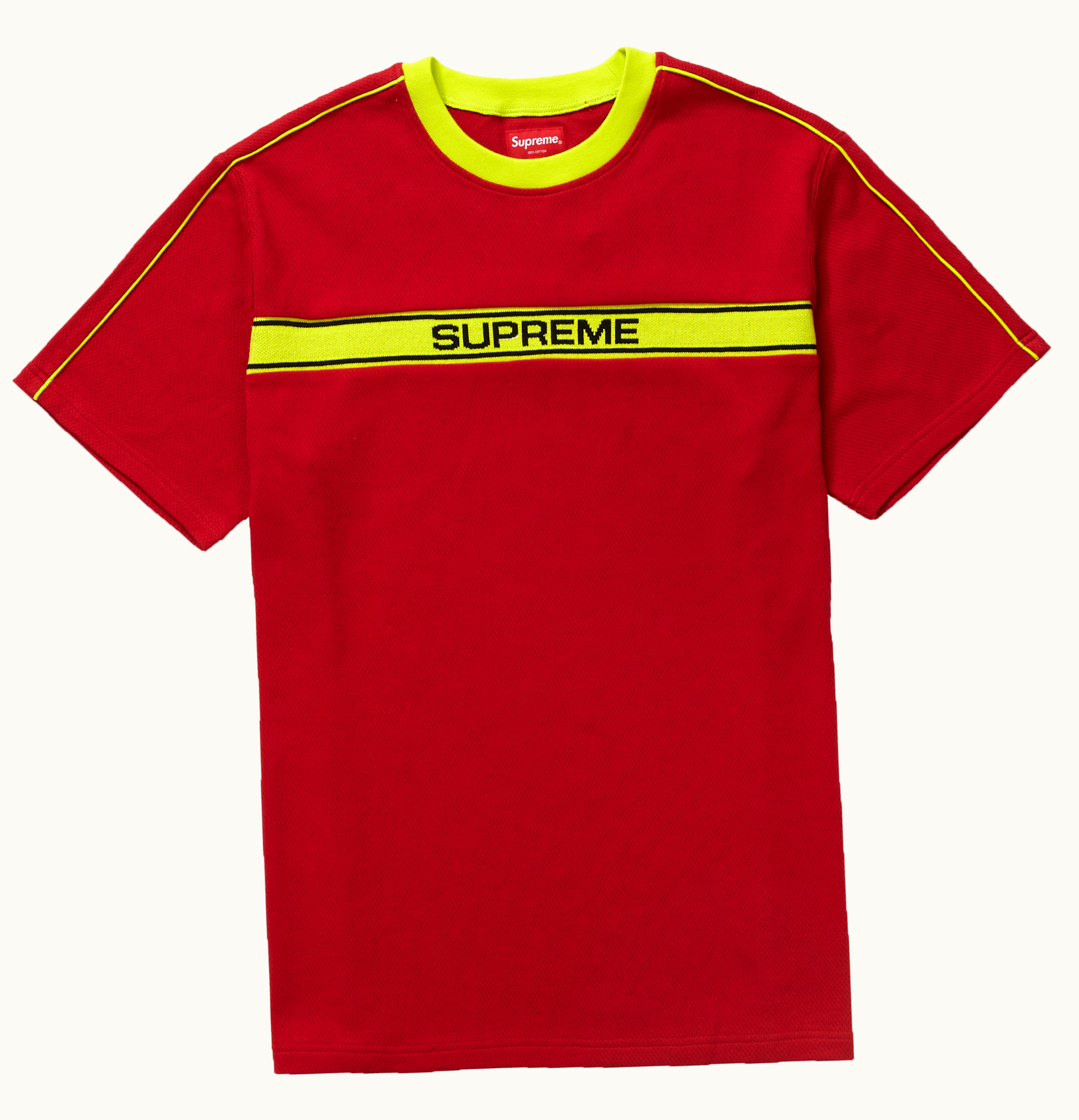 Supreme Supreme Chest Stripe Logo S S Top Dark Red