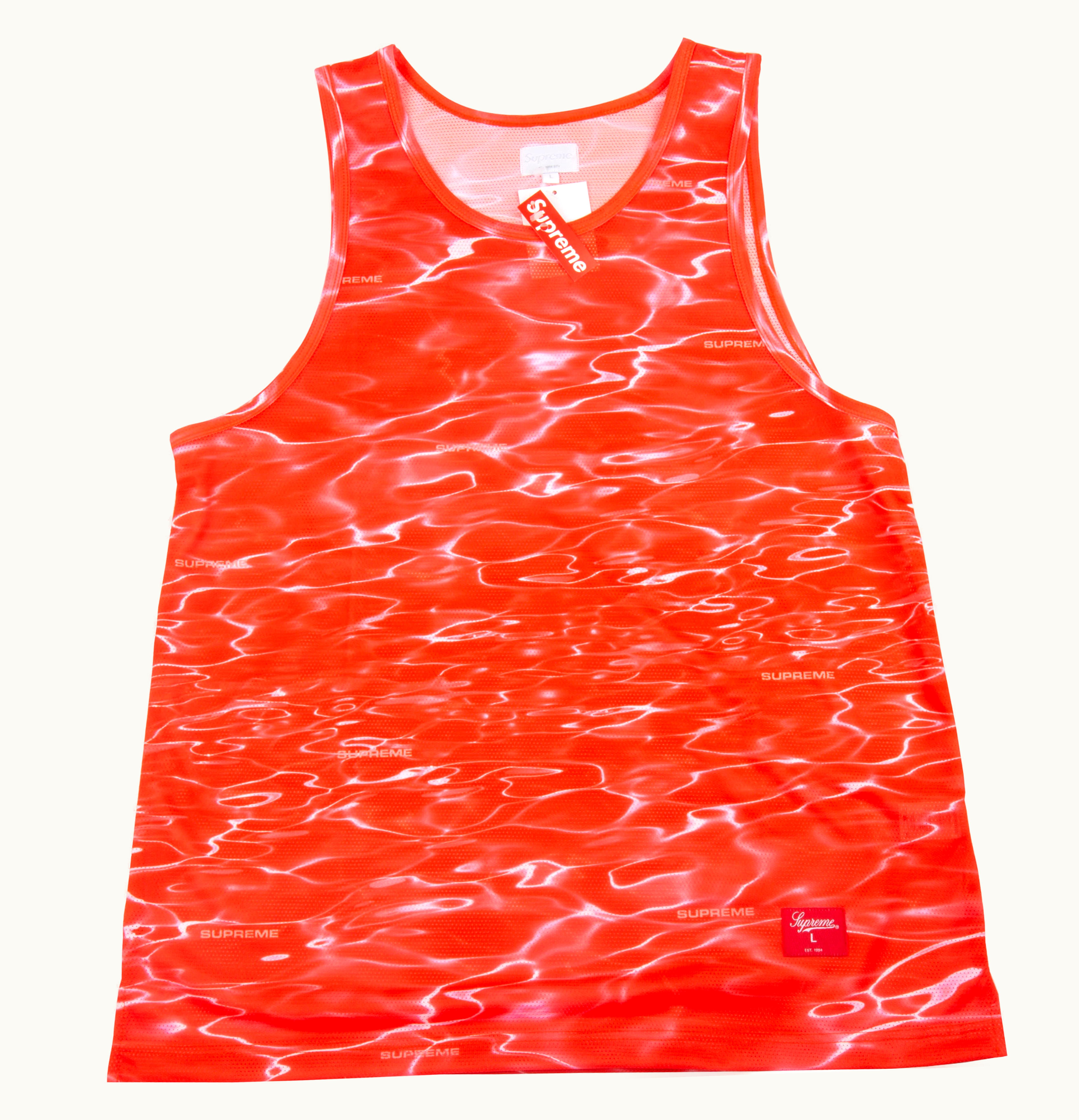 Supreme Supreme Ripple Tank Top Red