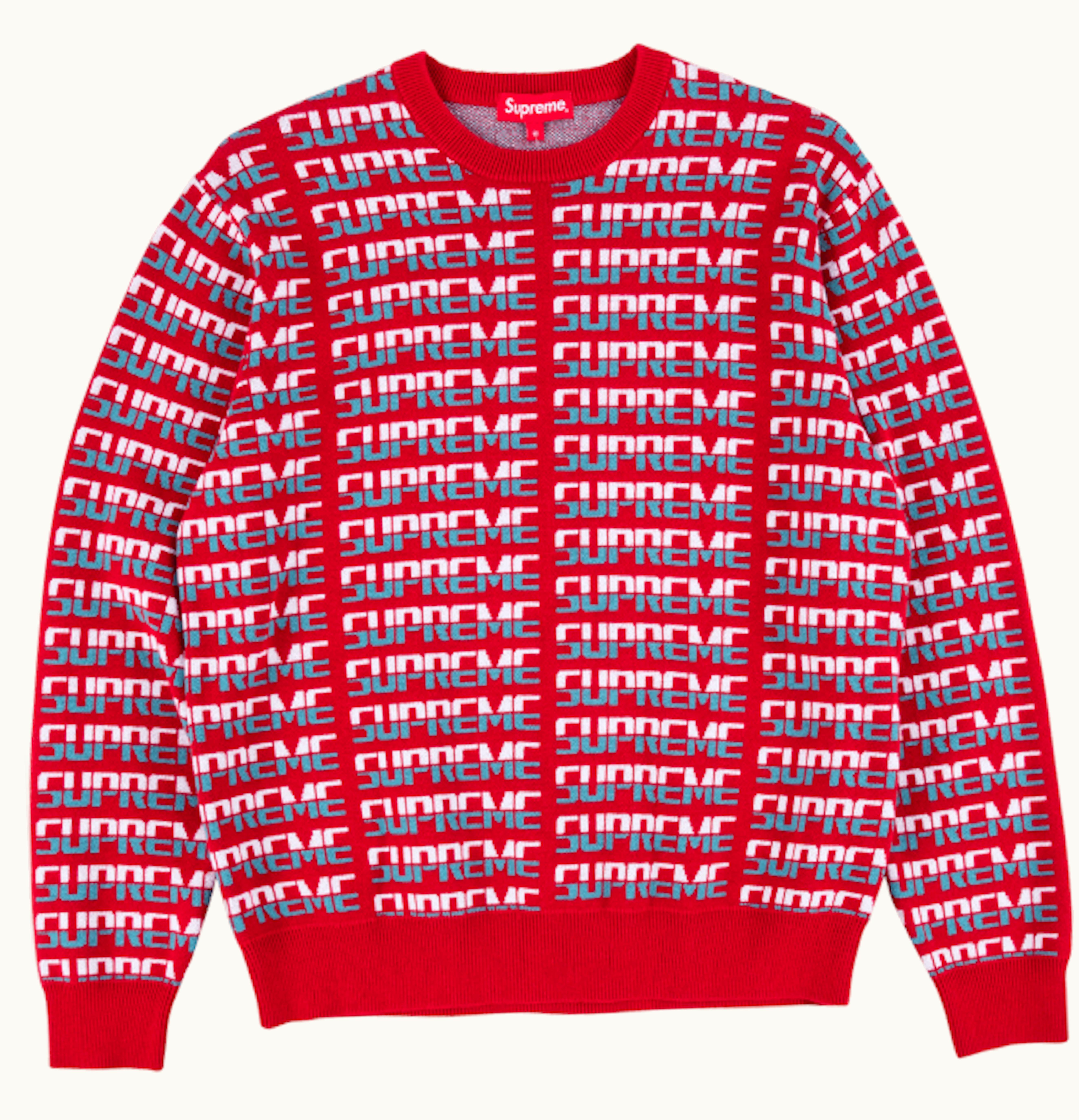 Supreme Supreme Repeat Sweater Red