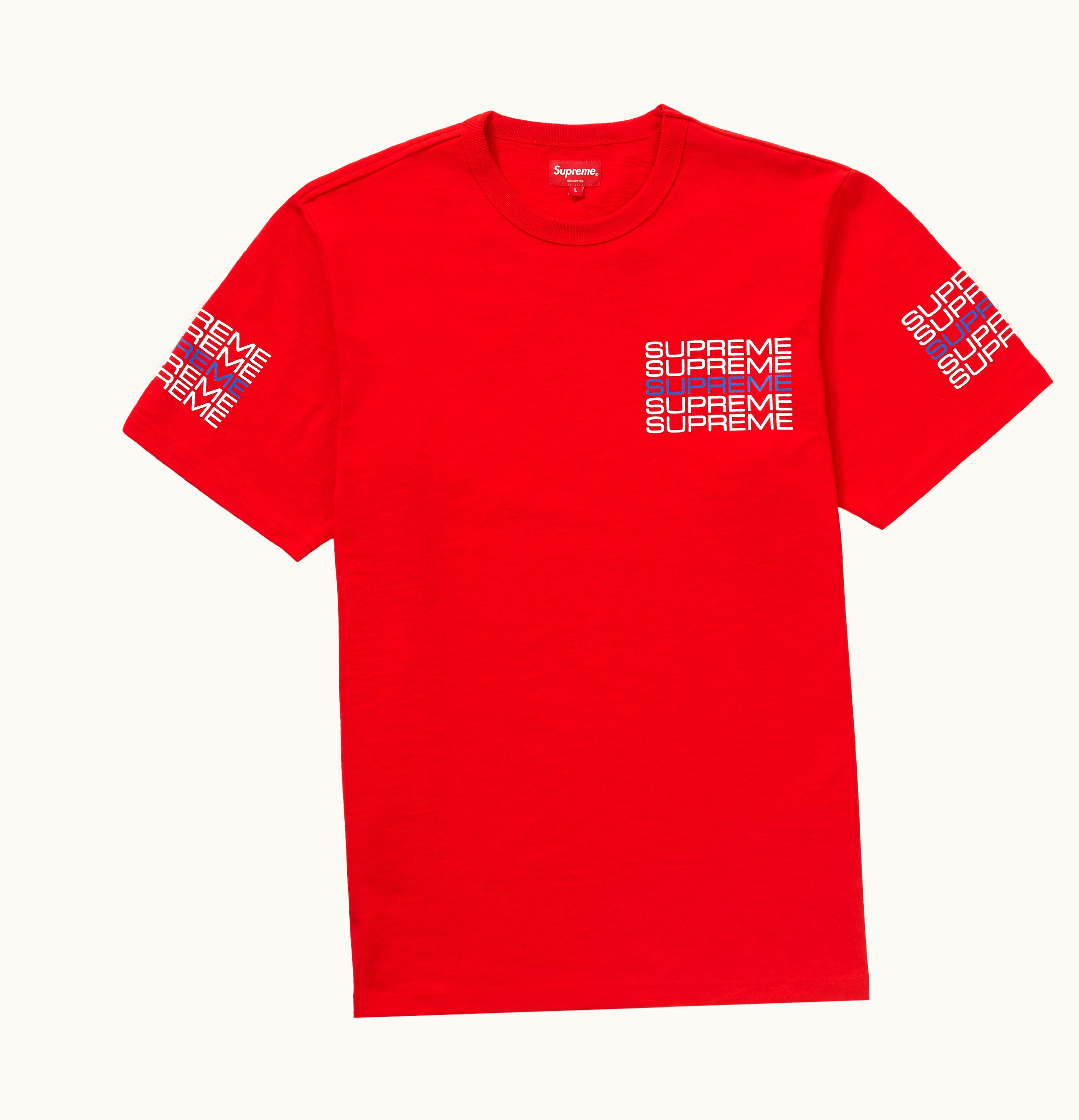Supreme Supreme Stack Logo Tee Red