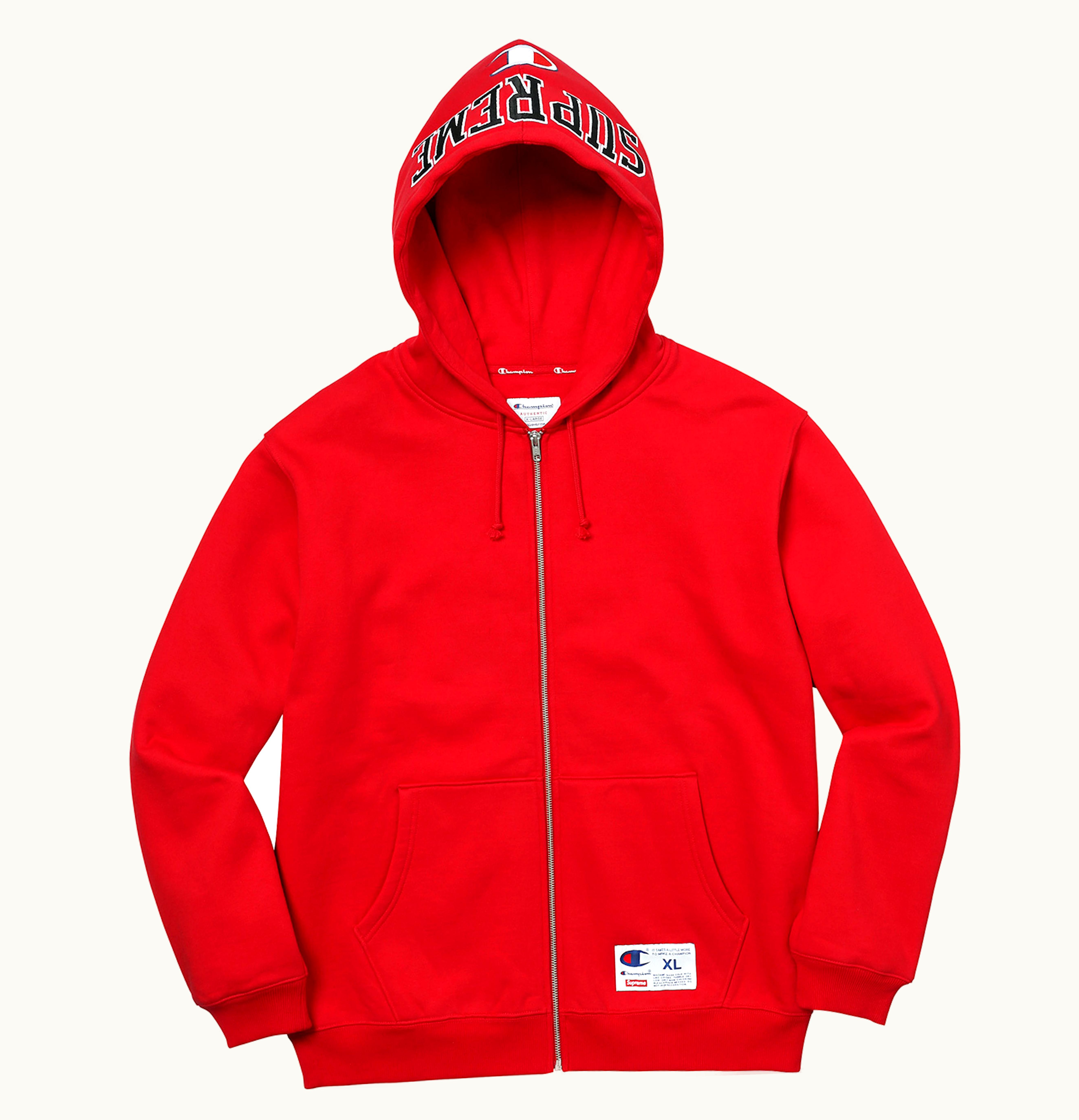 Supreme Supreme Champion Arc Logo Zip Up Sweat Red