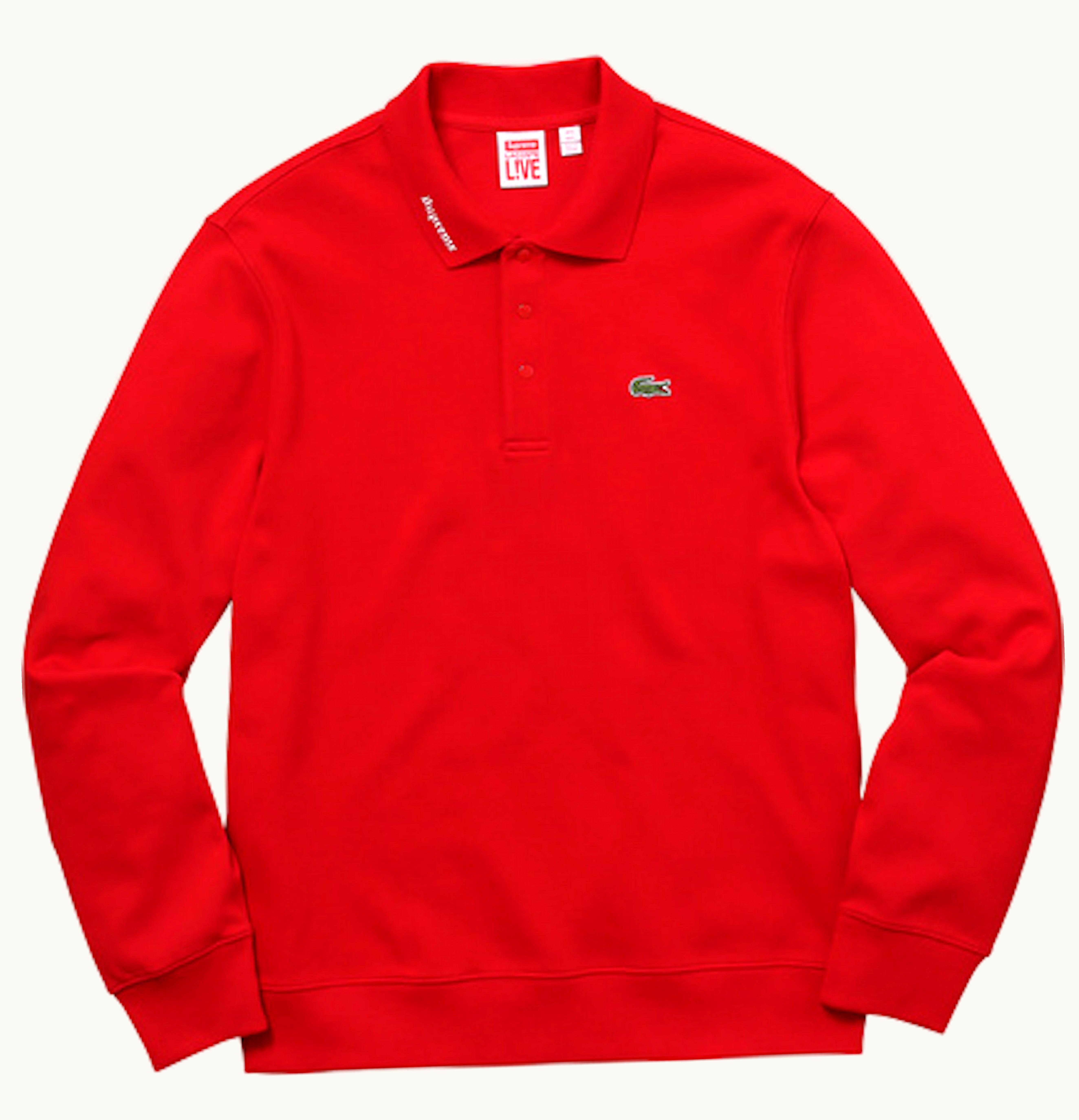 Supreme Supreme Lacoste LS Jersey Polo Red