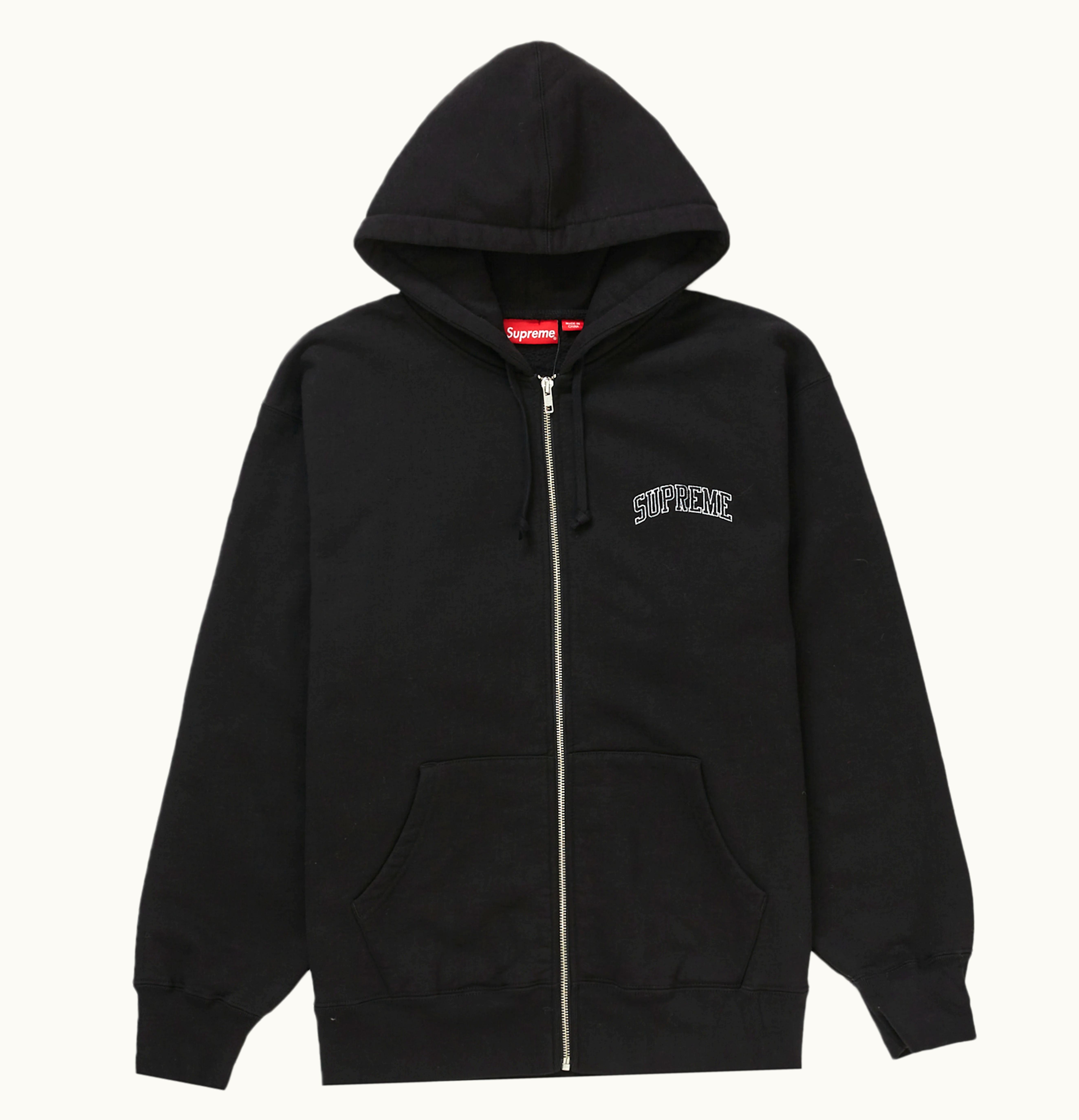 Supreme Supreme Doughboy Zip Up Hooded Sweatshirt Black