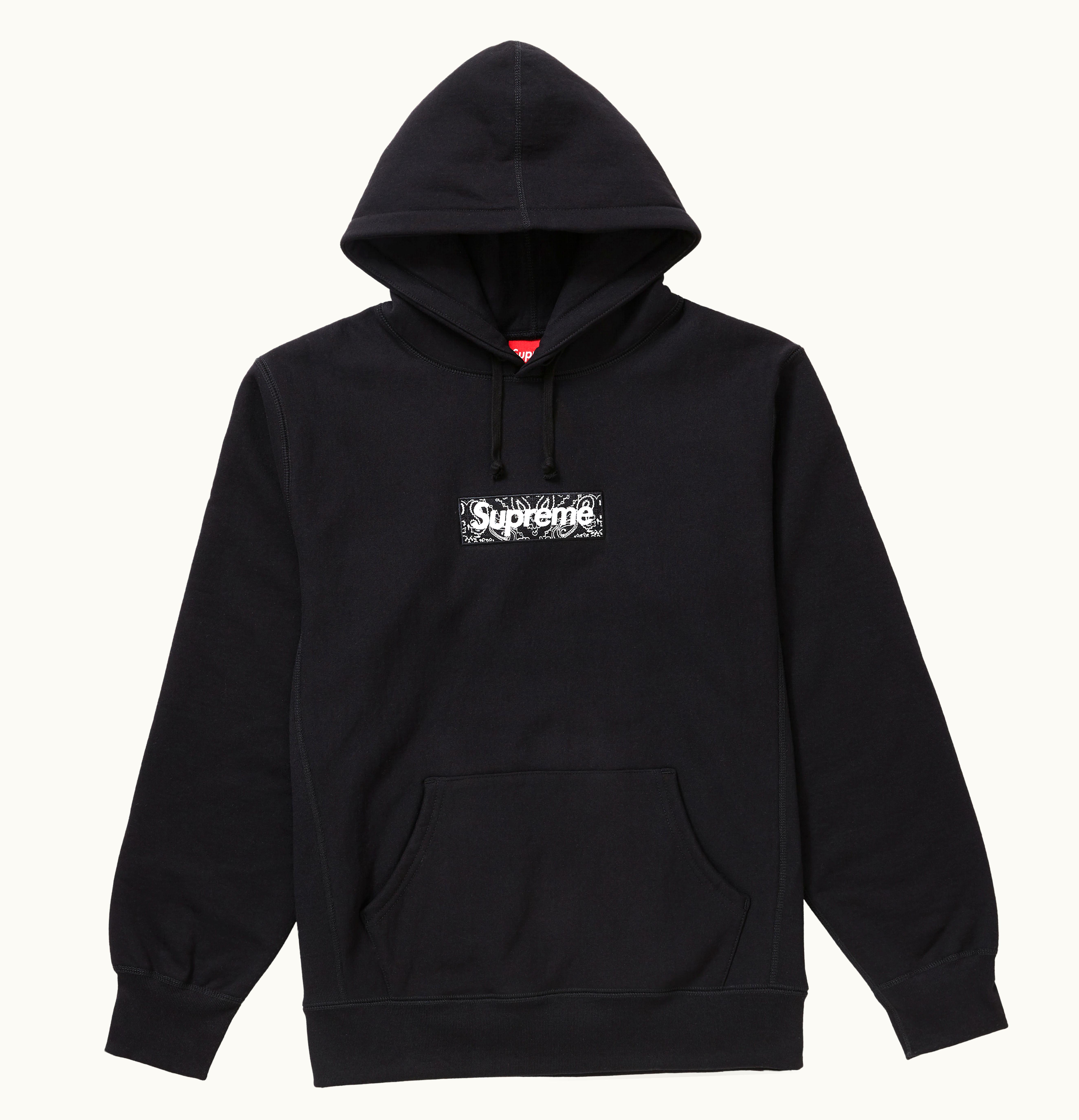 Supreme Supreme Bandana Box Logo Hooded Sweatshirt Black