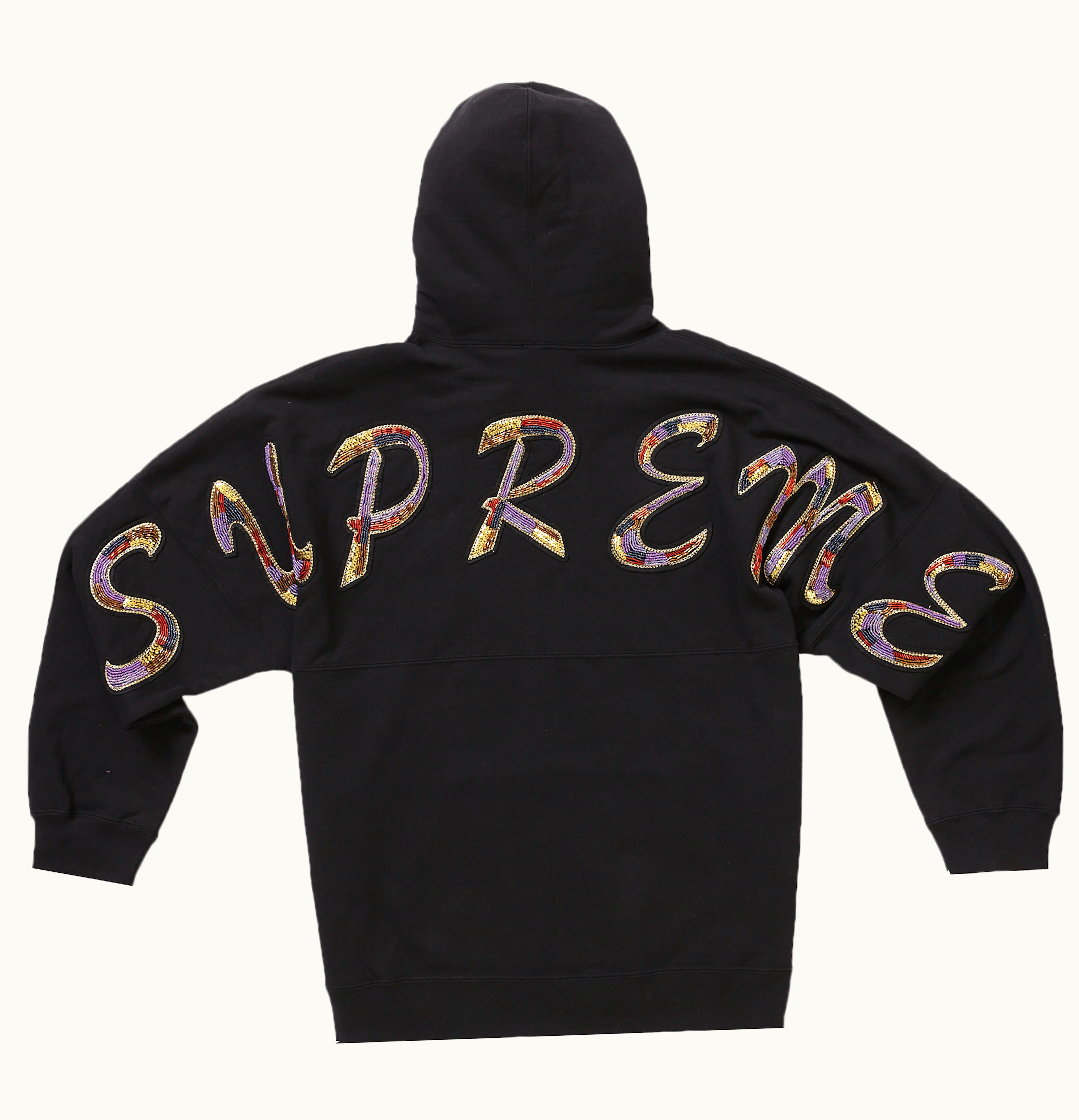 Supreme Supreme Beaded Hooded Sweatshirt Black