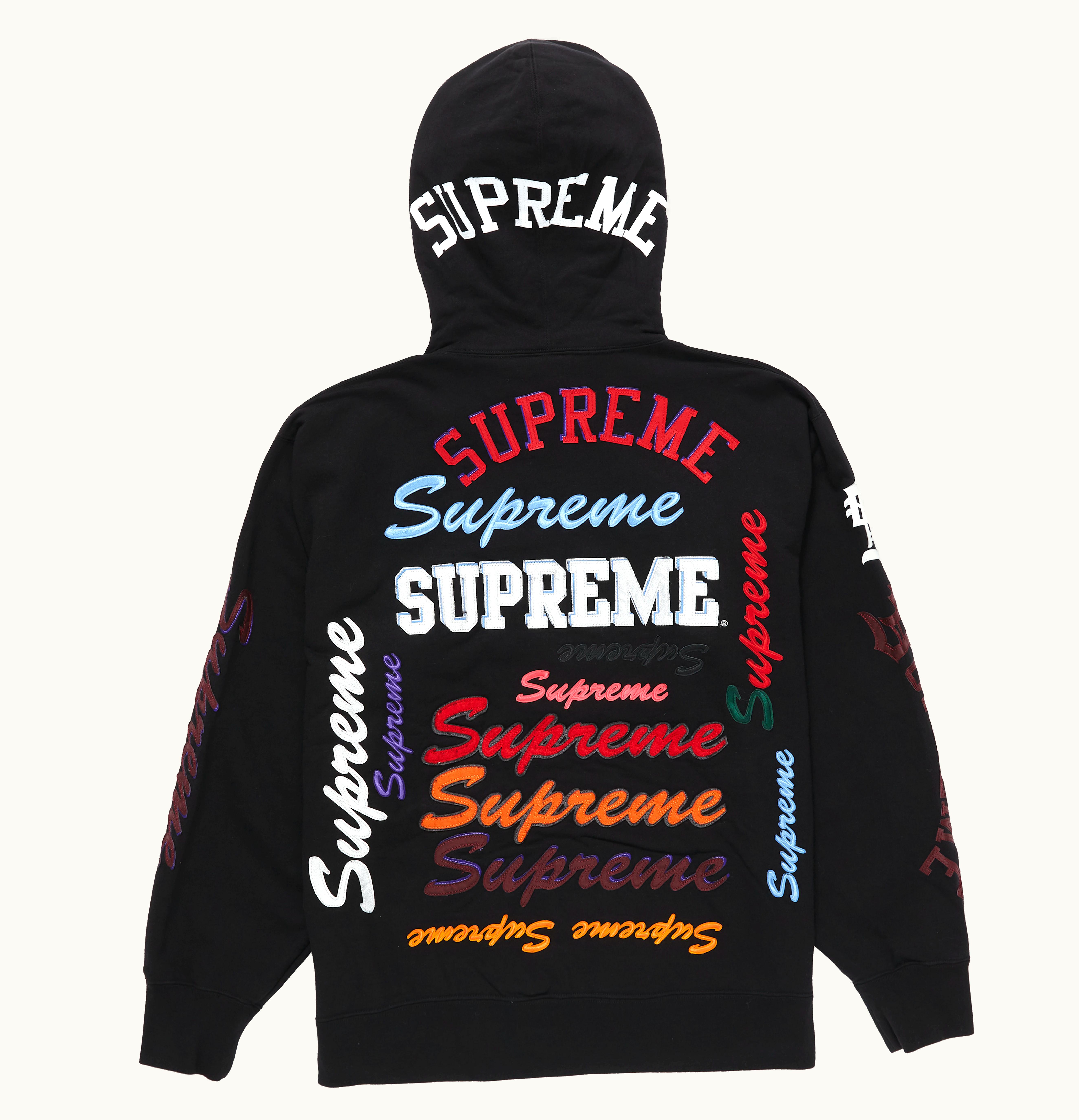Supreme Supreme Multi Logo Hooded Sweatshirt Black
